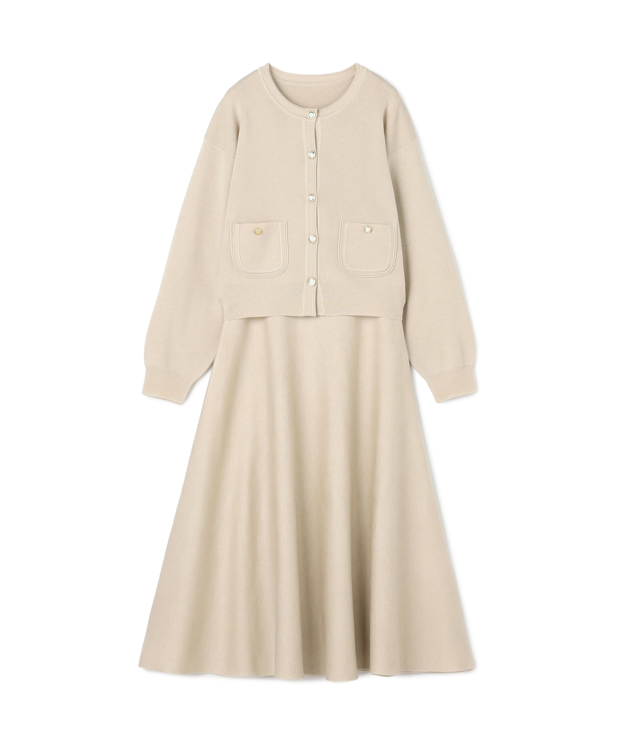  「ダブルフェイスニットセットアップ　26AW」|ワンピース|