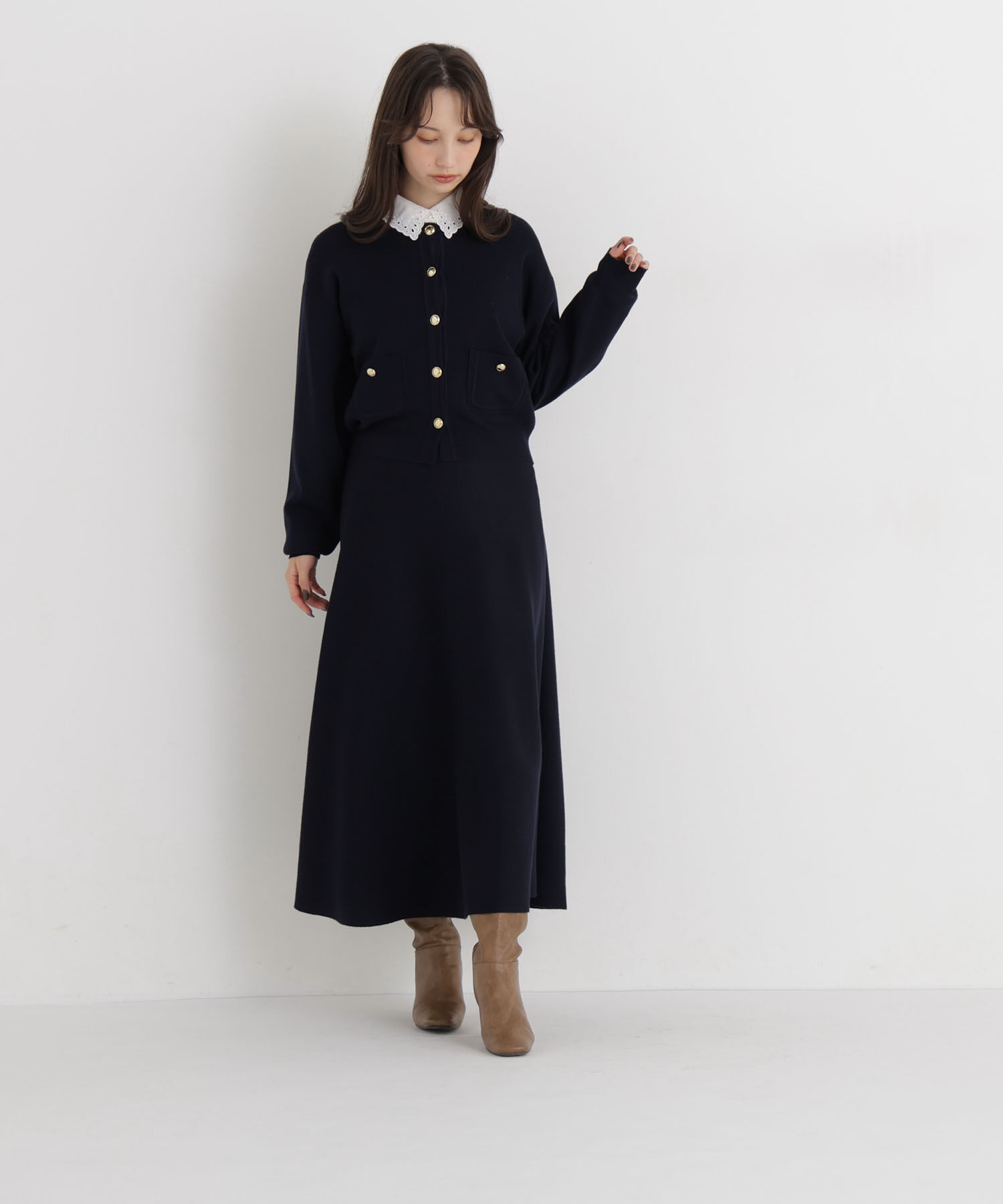  「ダブルフェイスニットセットアップ　26AW」|ワンピース|