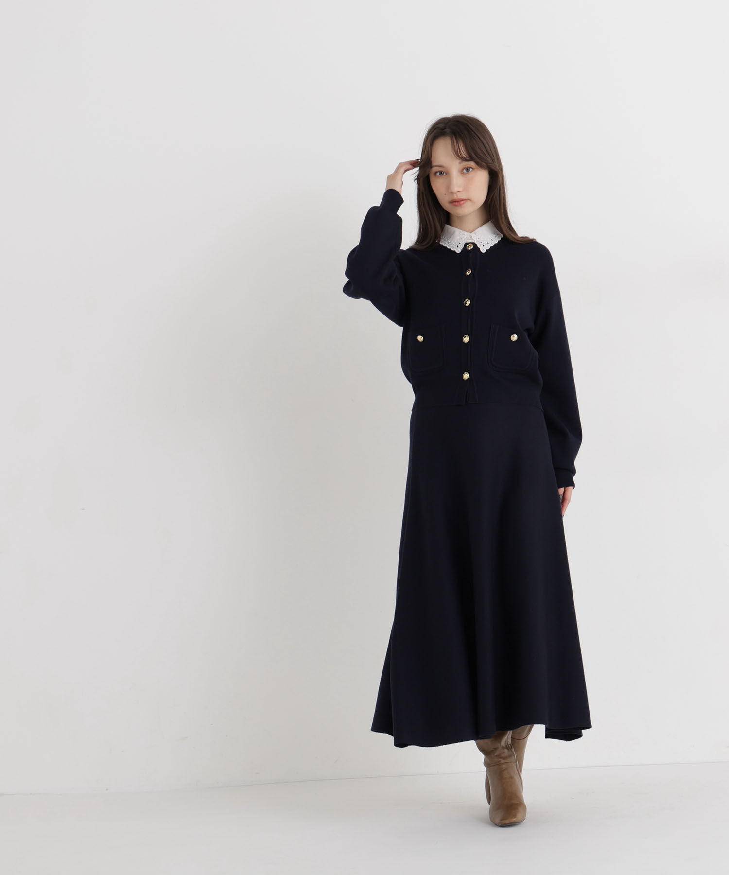  「ダブルフェイスニットセットアップ　26AW」|ワンピース|