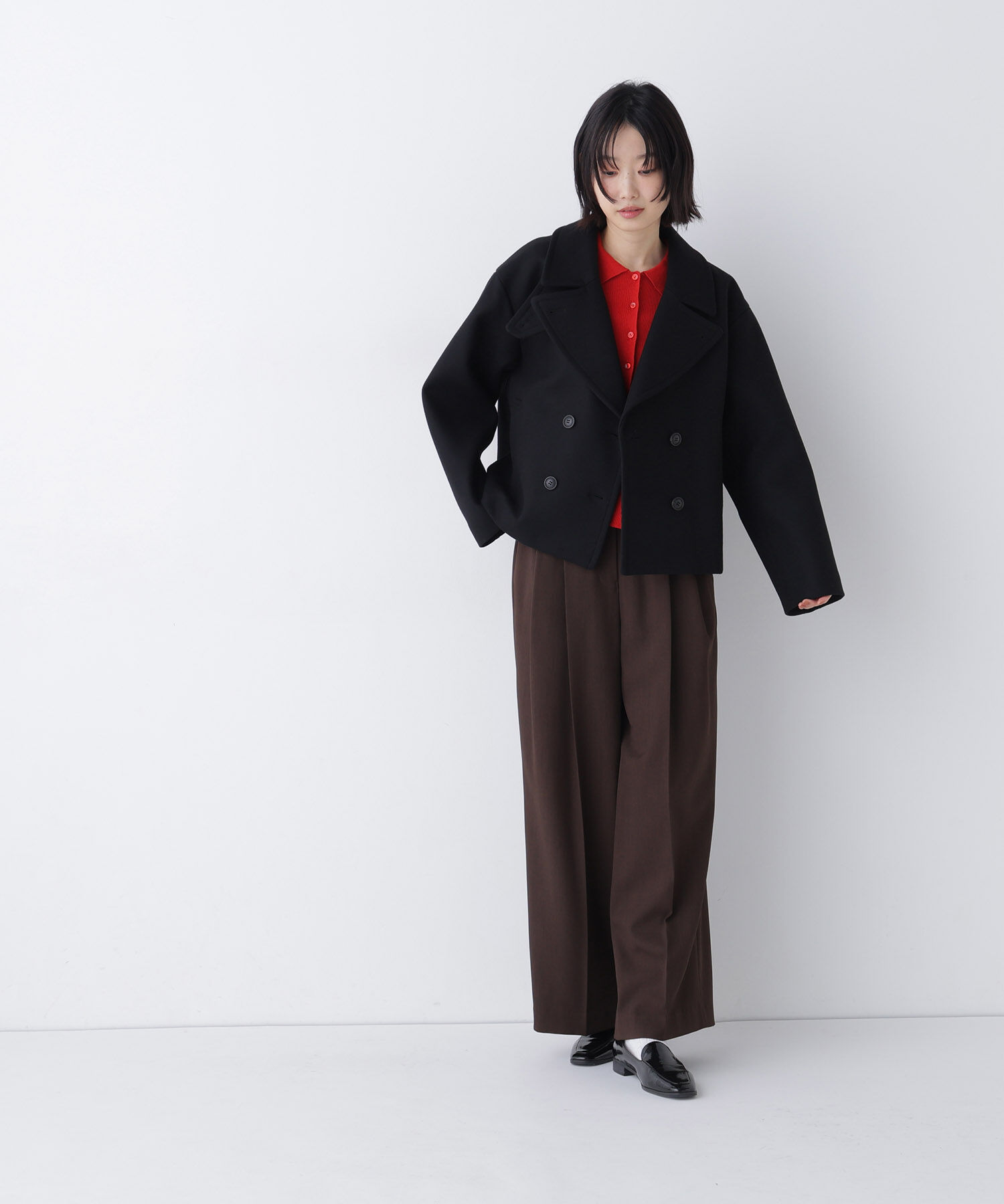  「＜FABRICA＞ショートPコート」|ブルゾン・スタジャン|
