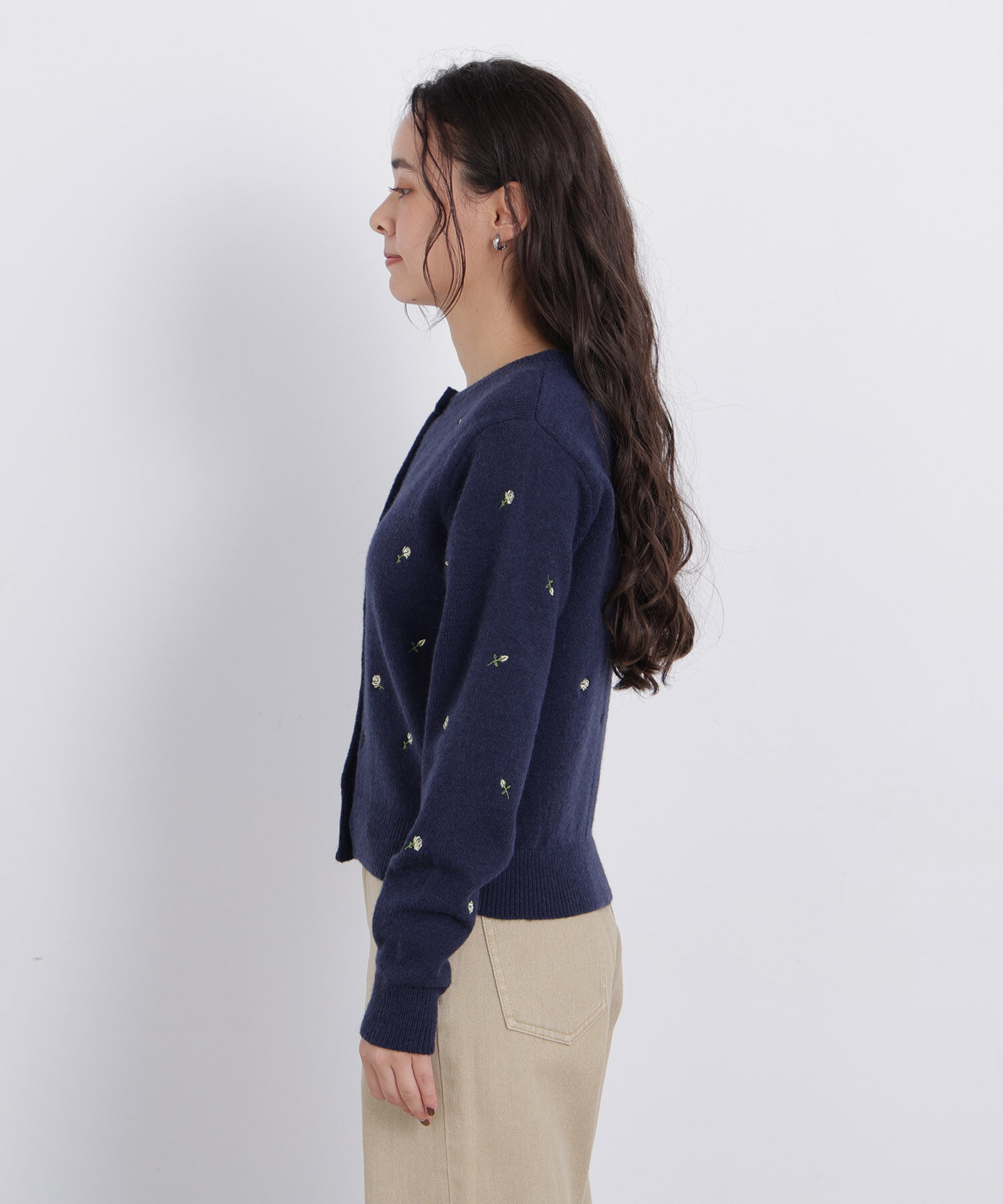  「〈N.〉ローズ刺繍カーディガン　26AW」|ニット・セーター|