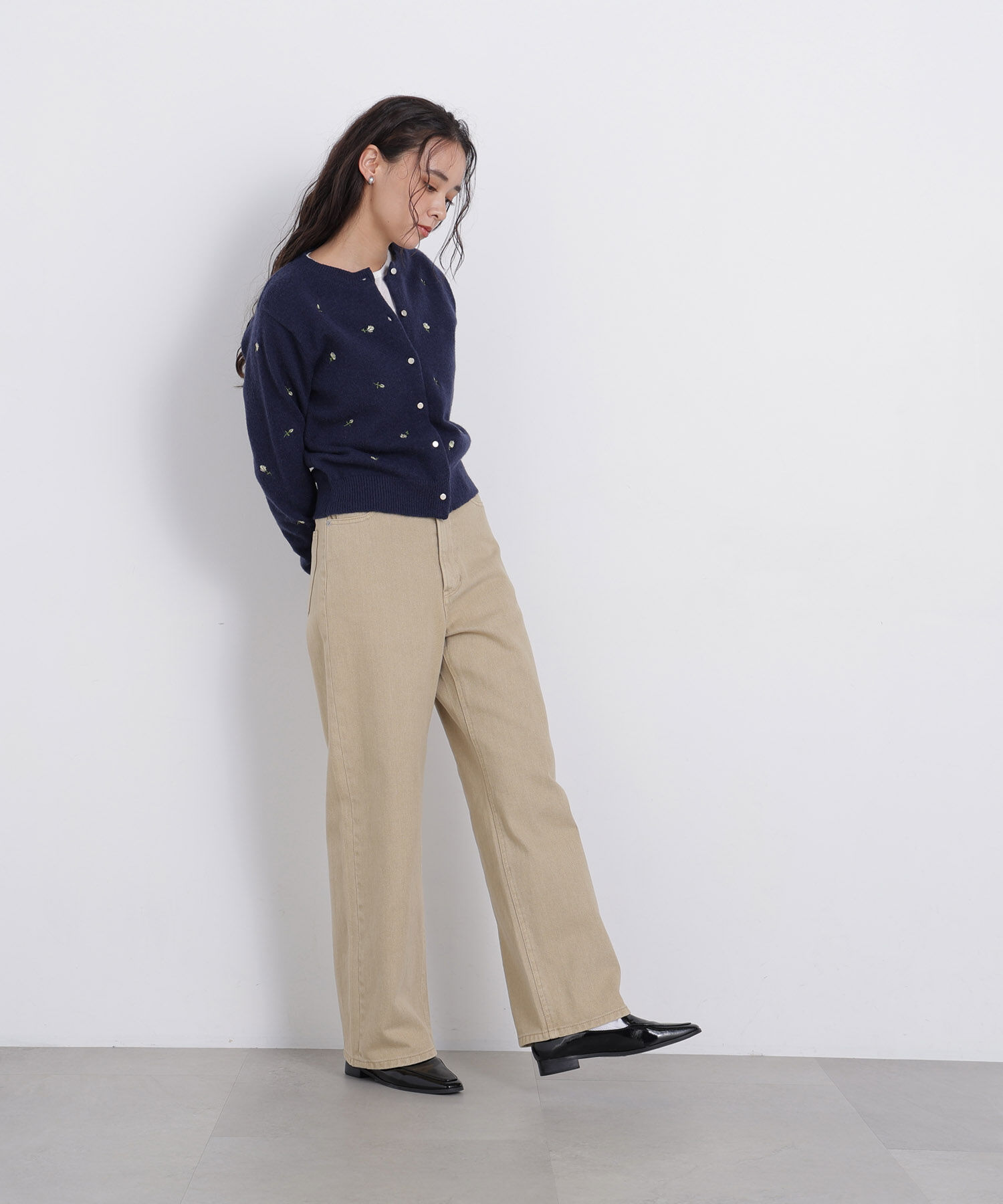  「〈N.〉ローズ刺繍カーディガン　26AW」|ニット・セーター|