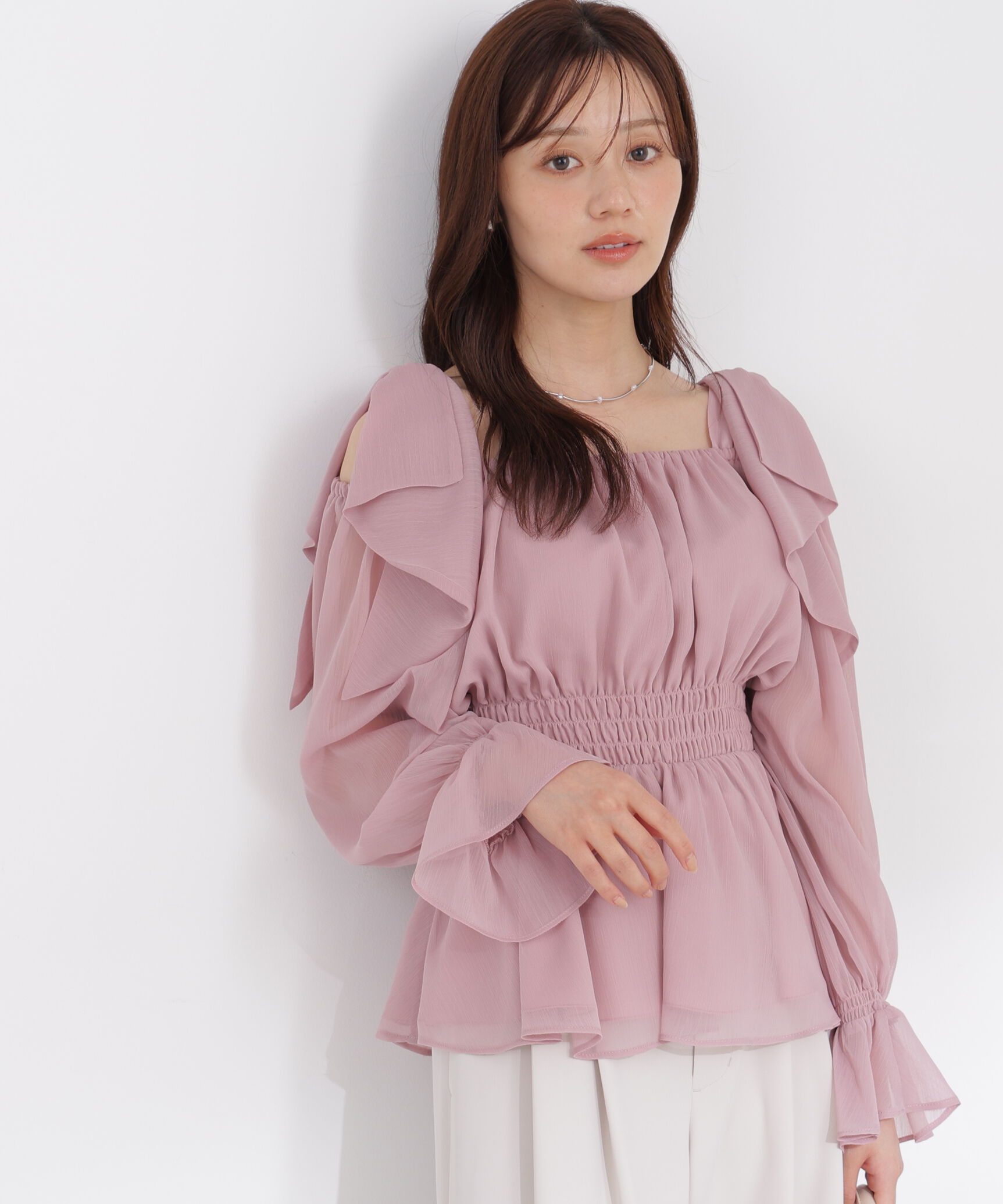 PROPORTION BODY DRESSING「ショルダーリボンブラウス 26AW」|シャツ・ブラウス|