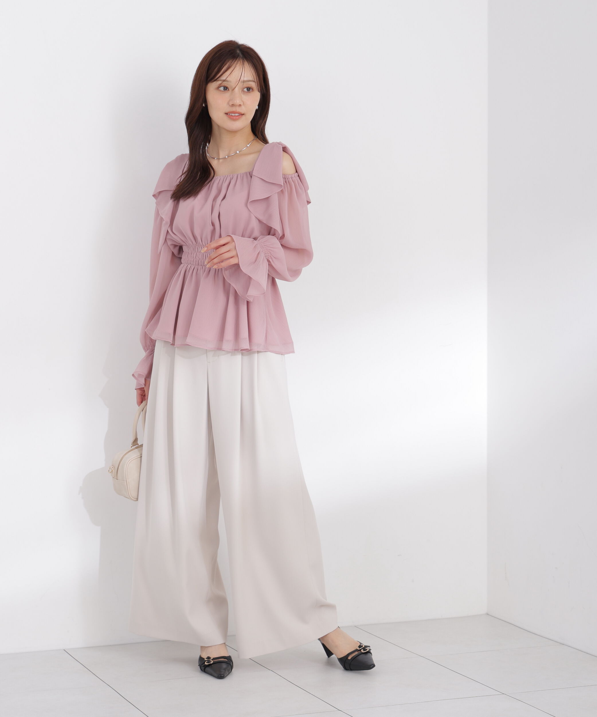 PROPORTION BODY DRESSING「ショルダーリボンブラウス 26AW」|シャツ・ブラウス|