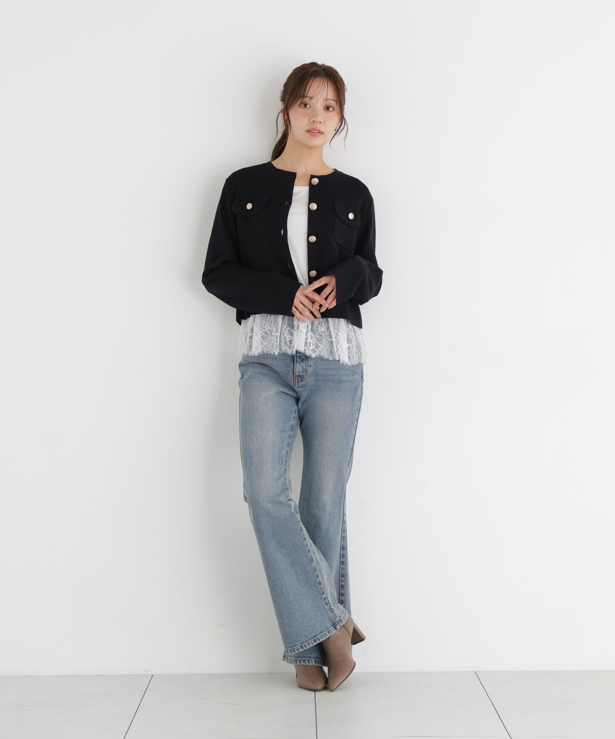PROPORTION BODY DRESSING「シルク混カーディガン 26AW」|カーディガン|