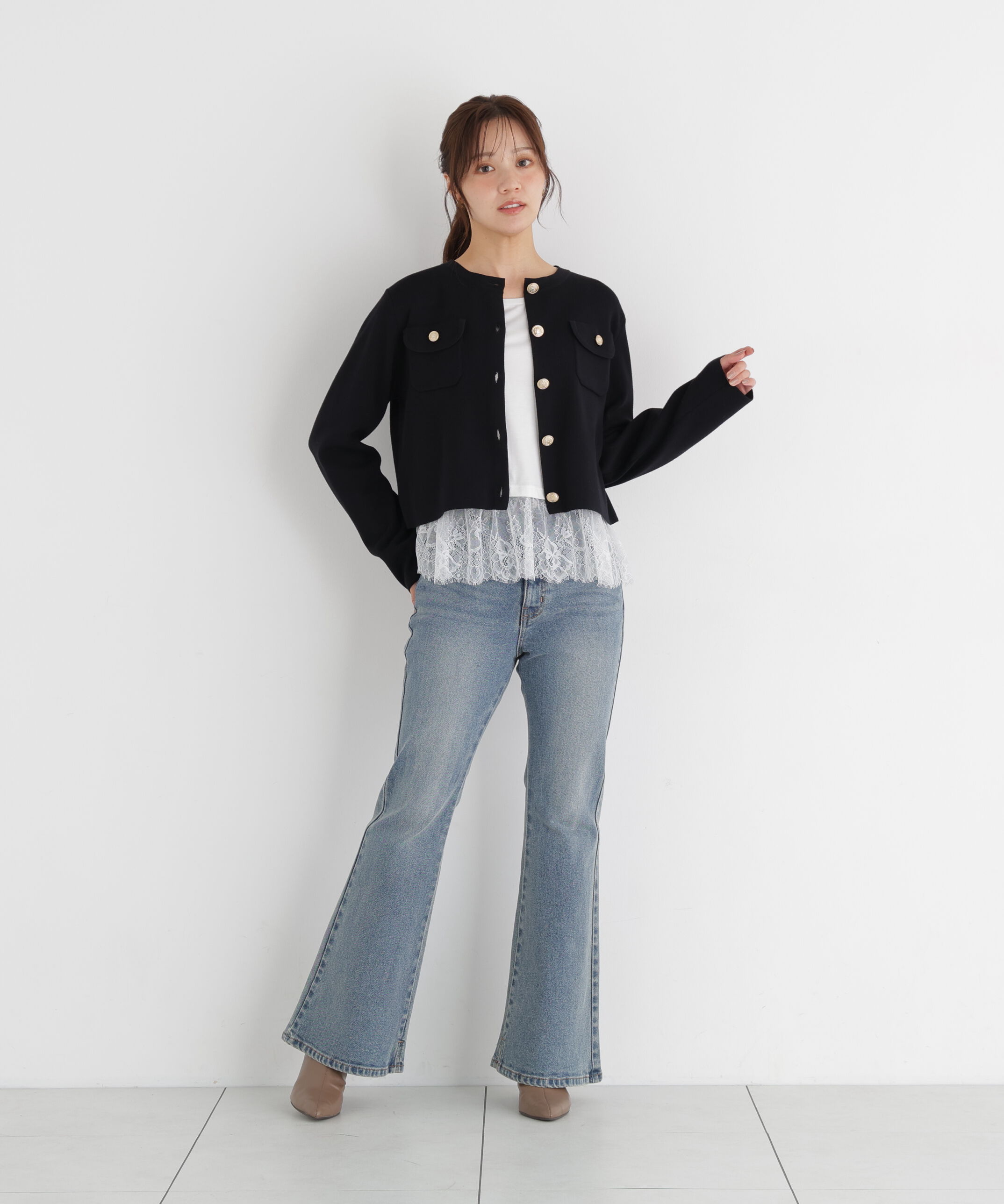 PROPORTION BODY DRESSING「シルク混カーディガン 26AW」|カーディガン|