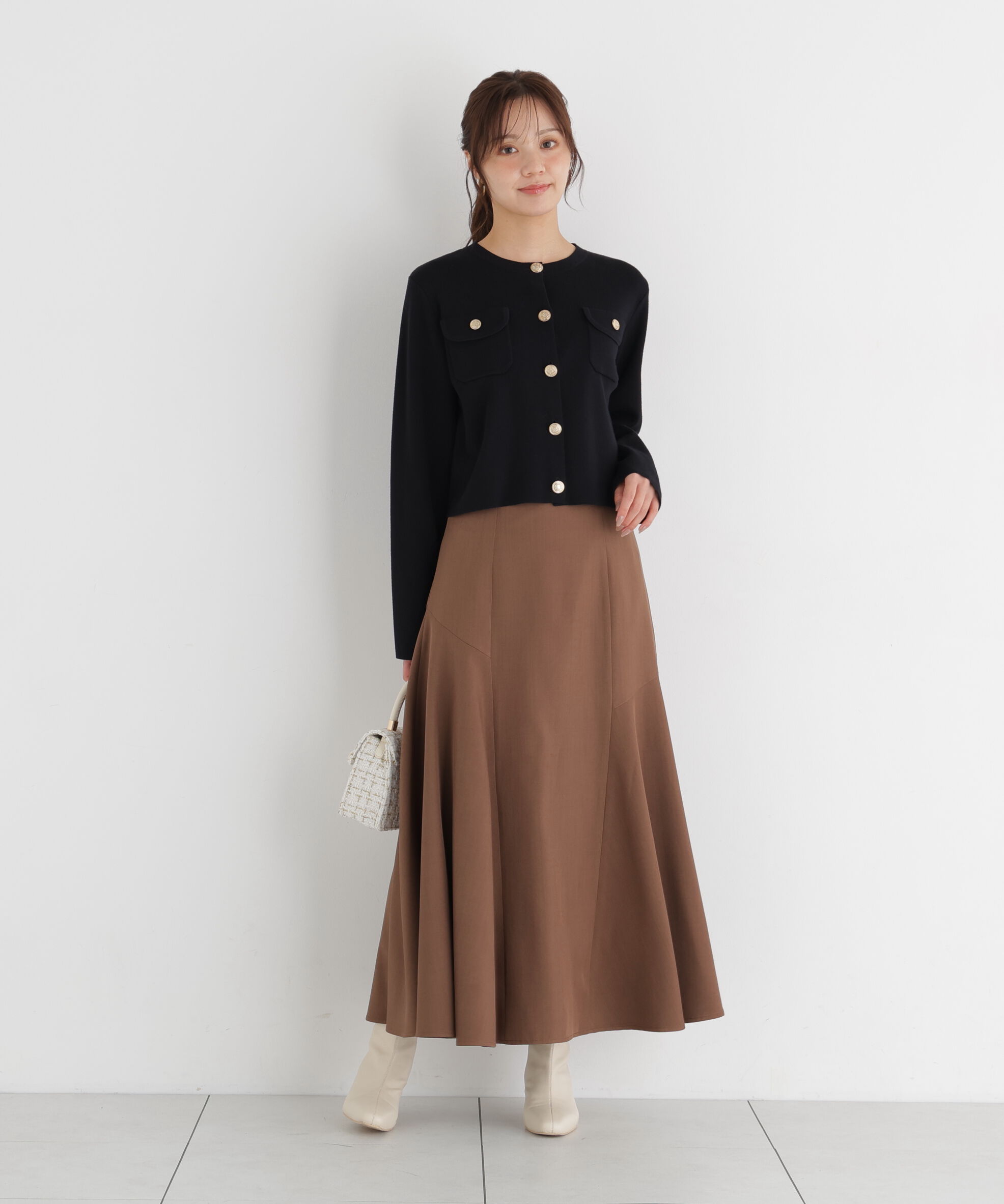 PROPORTION BODY DRESSING「シルク混カーディガン 26AW」|カーディガン|