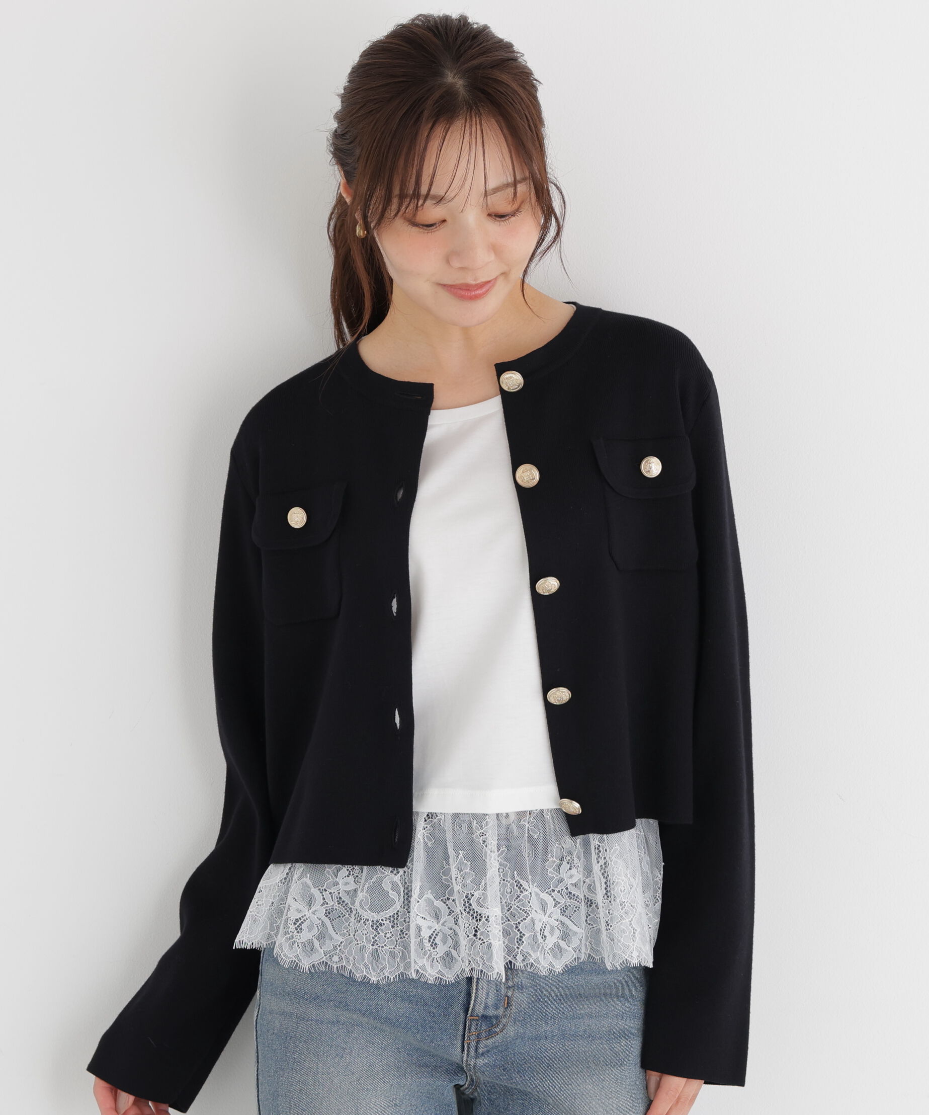 PROPORTION BODY DRESSING「シルク混カーディガン 26AW」|カーディガン|