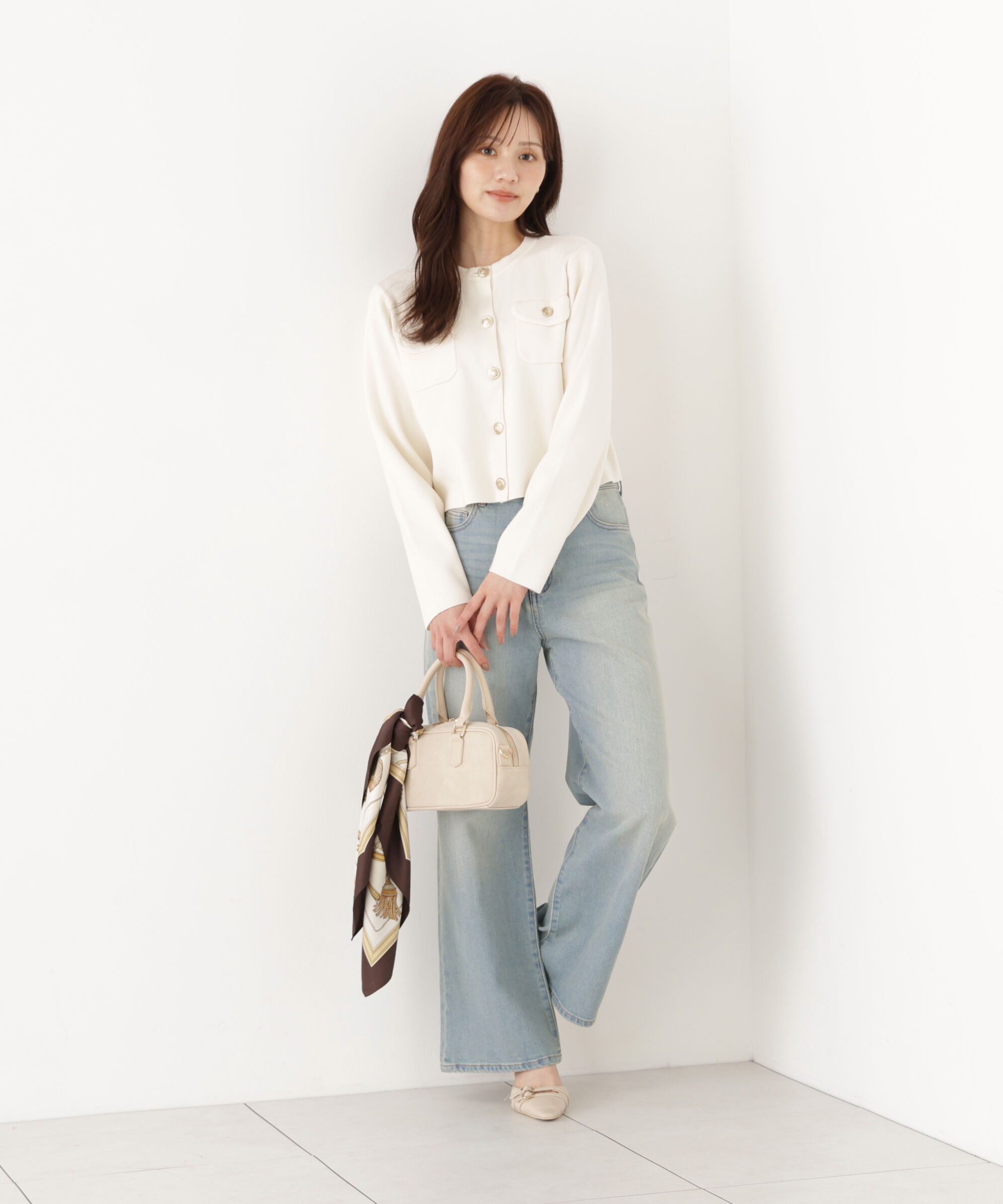 PROPORTION BODY DRESSING「シルク混カーディガン 26AW」|カーディガン|