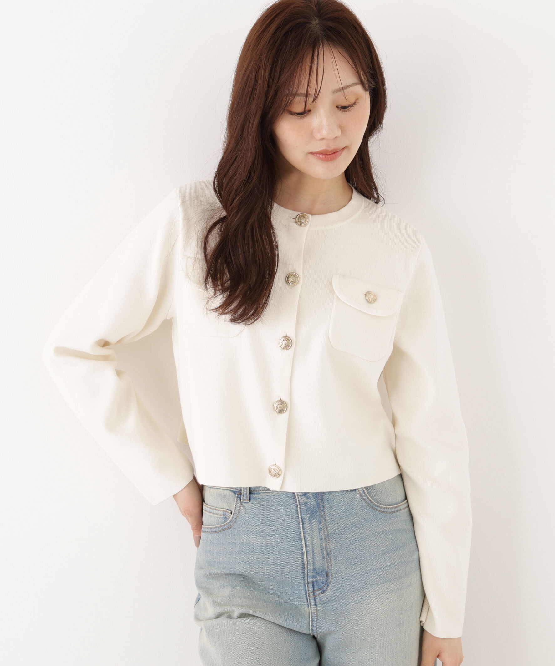 PROPORTION BODY DRESSING「シルク混カーディガン 26AW」|カーディガン|