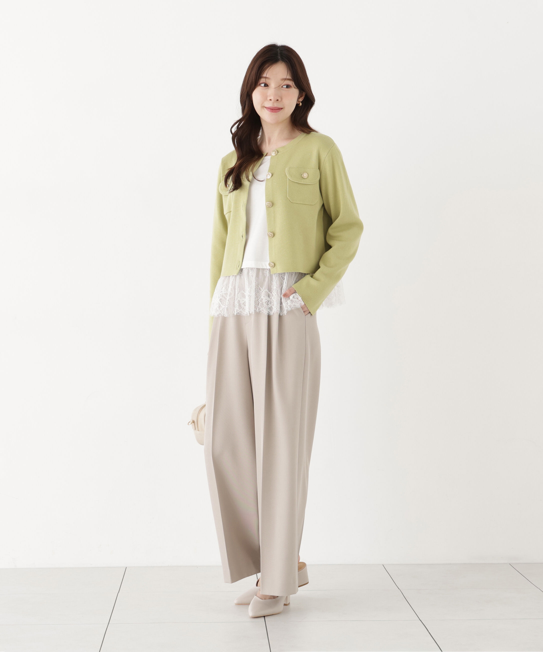 PROPORTION BODY DRESSING「シルク混カーディガン 26AW」|カーディガン|