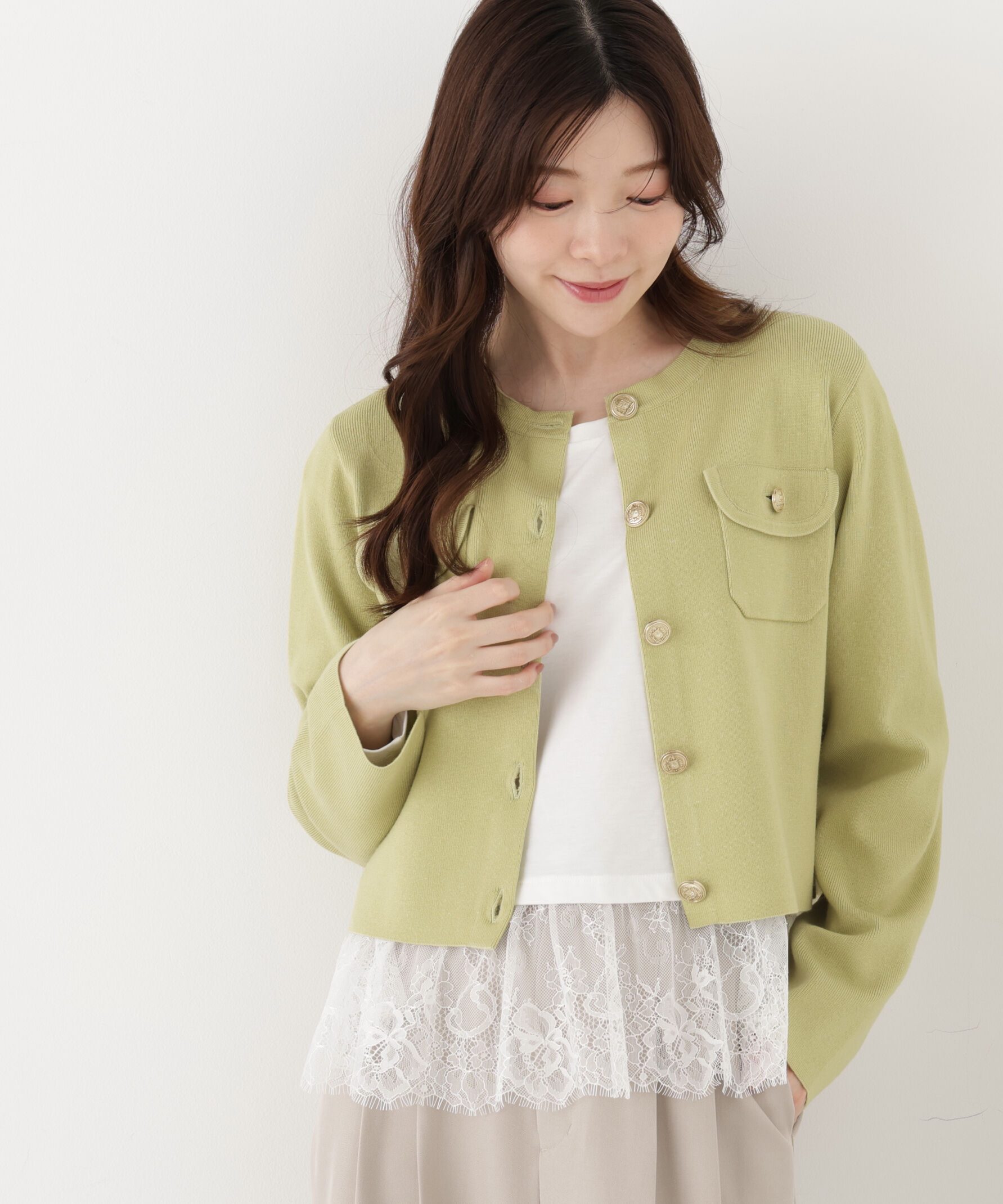 PROPORTION BODY DRESSING「シルク混カーディガン 26AW」|カーディガン|