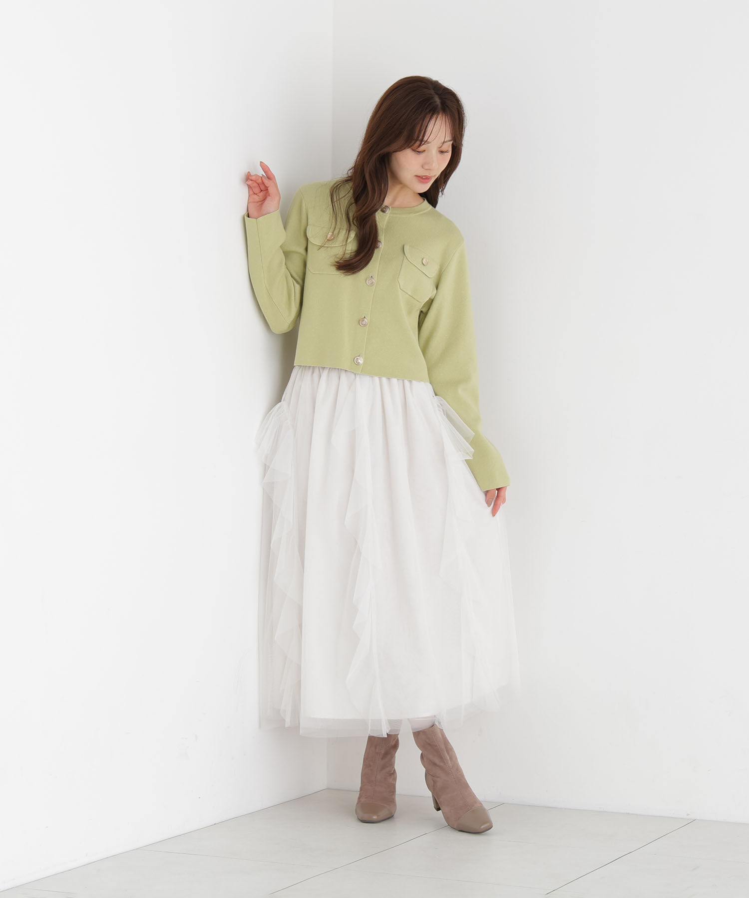 PROPORTION BODY DRESSING「シルク混カーディガン 26AW」|カーディガン|