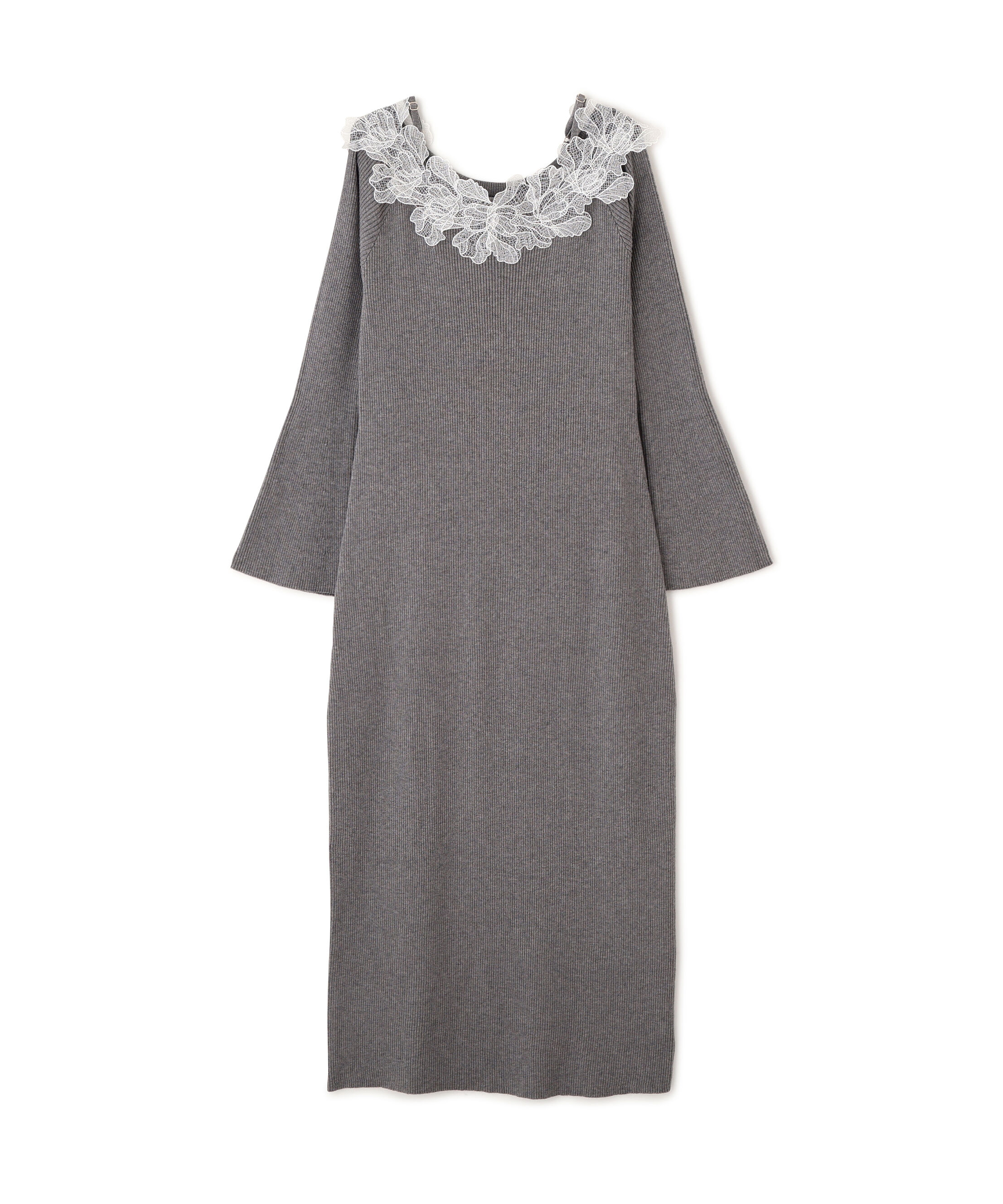 PROPORTION BODY DRESSING「レースオフショルニットワンピース」|ワンピース|