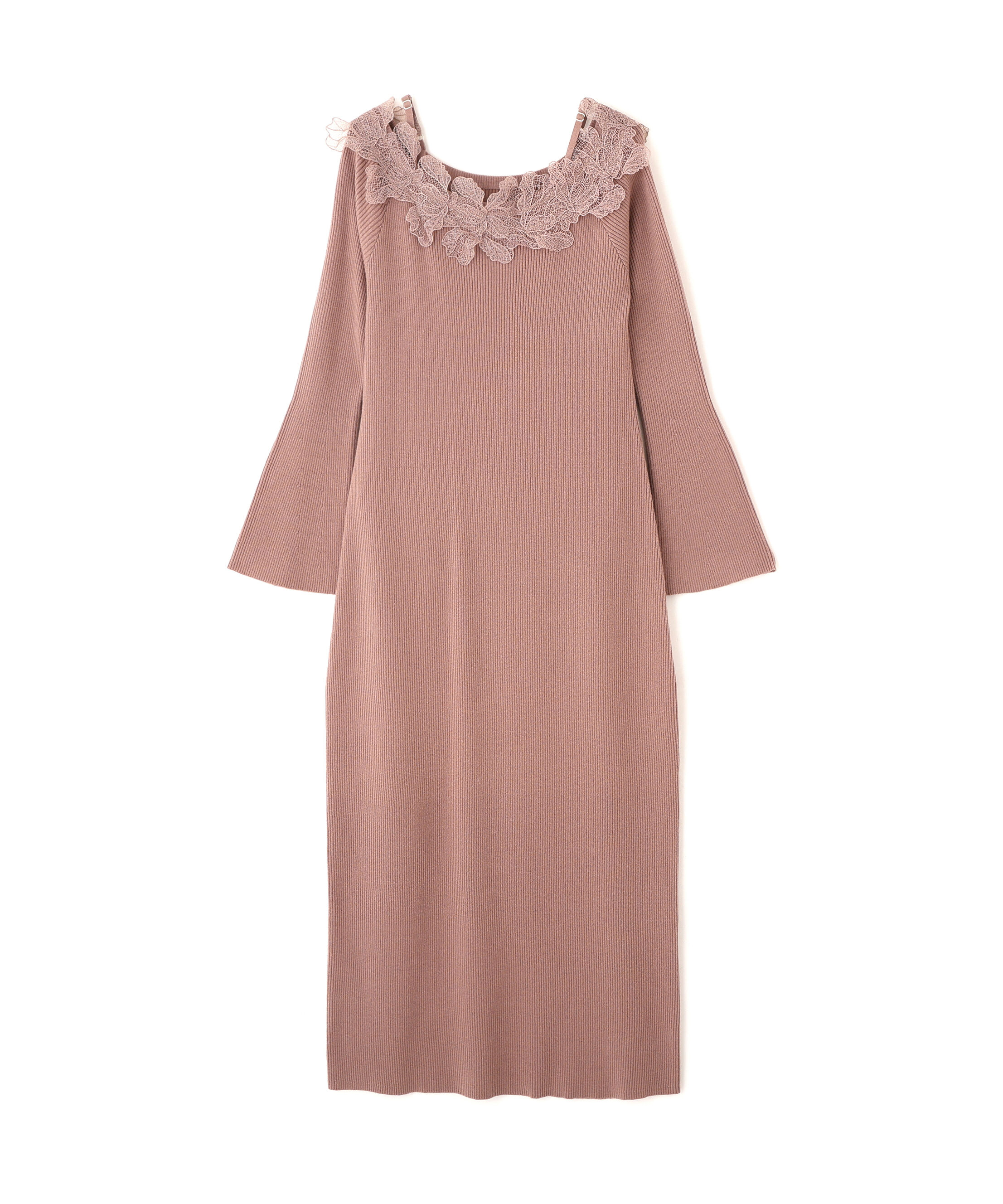 PROPORTION BODY DRESSING「レースオフショルニットワンピース」|ワンピース|
