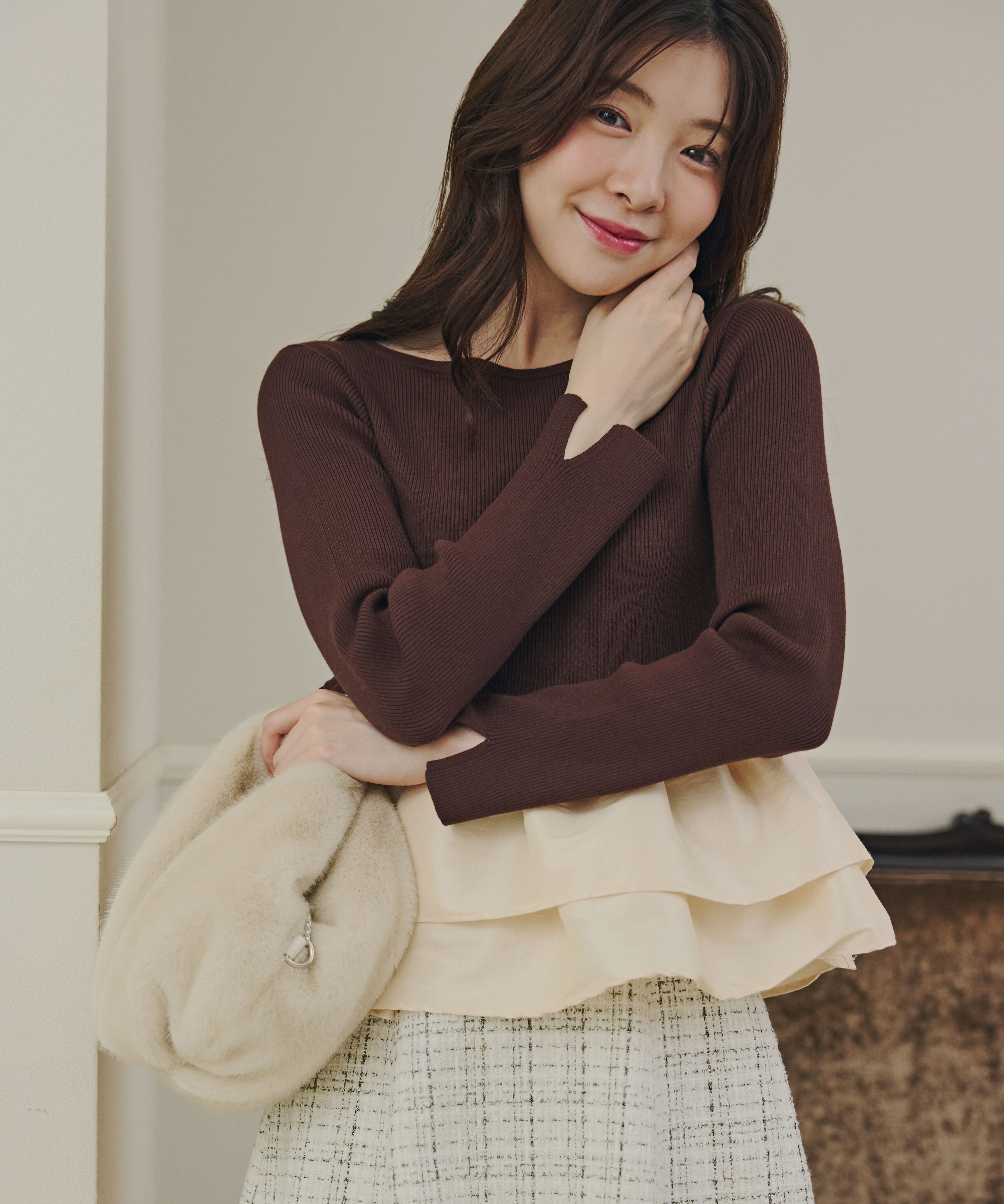 PROPORTION BODY DRESSING「フリルペプラムニット」|ニット・セーター|