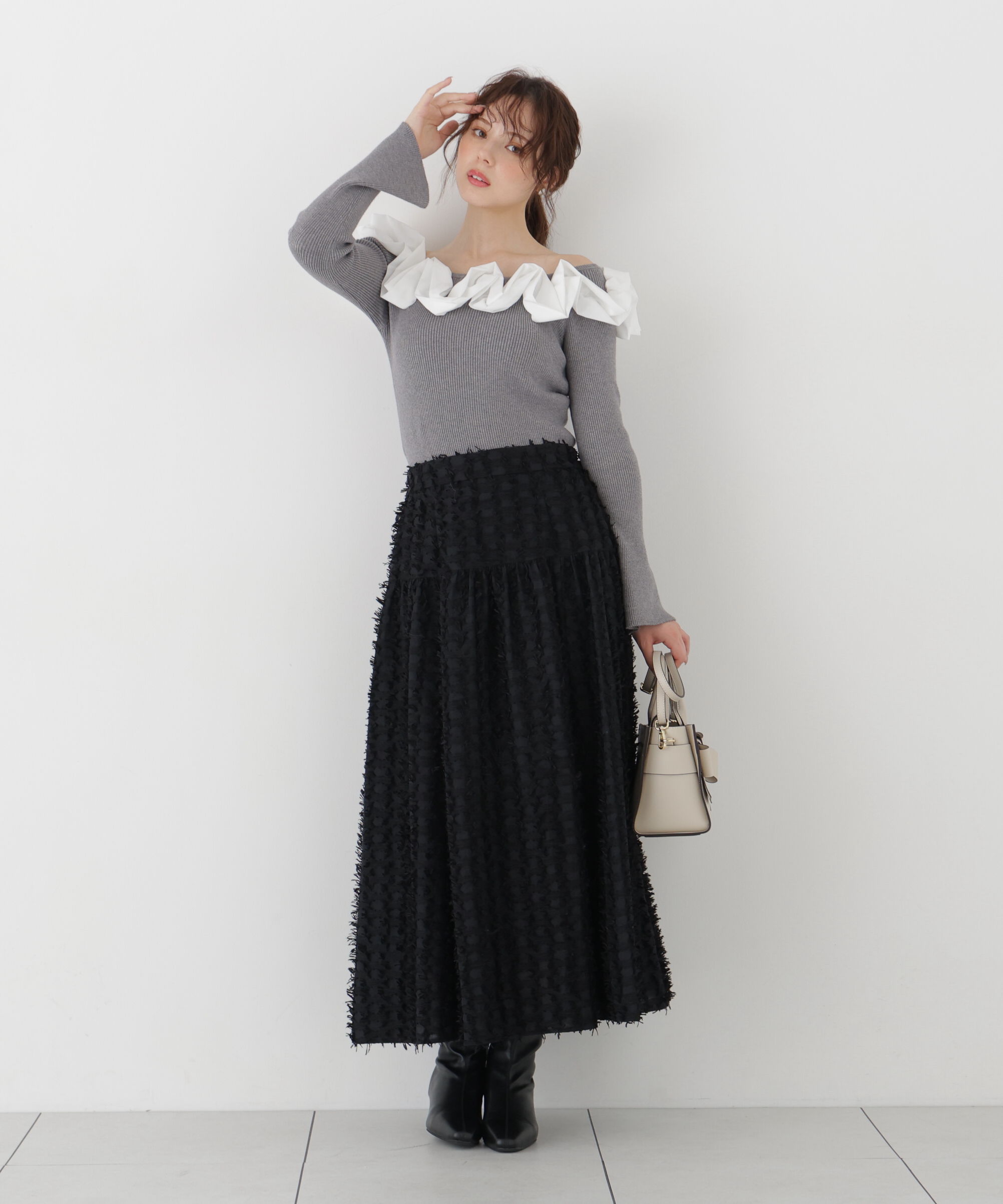 PROPORTION BODY DRESSING「フリルドッキングニット」|ニット・セーター|