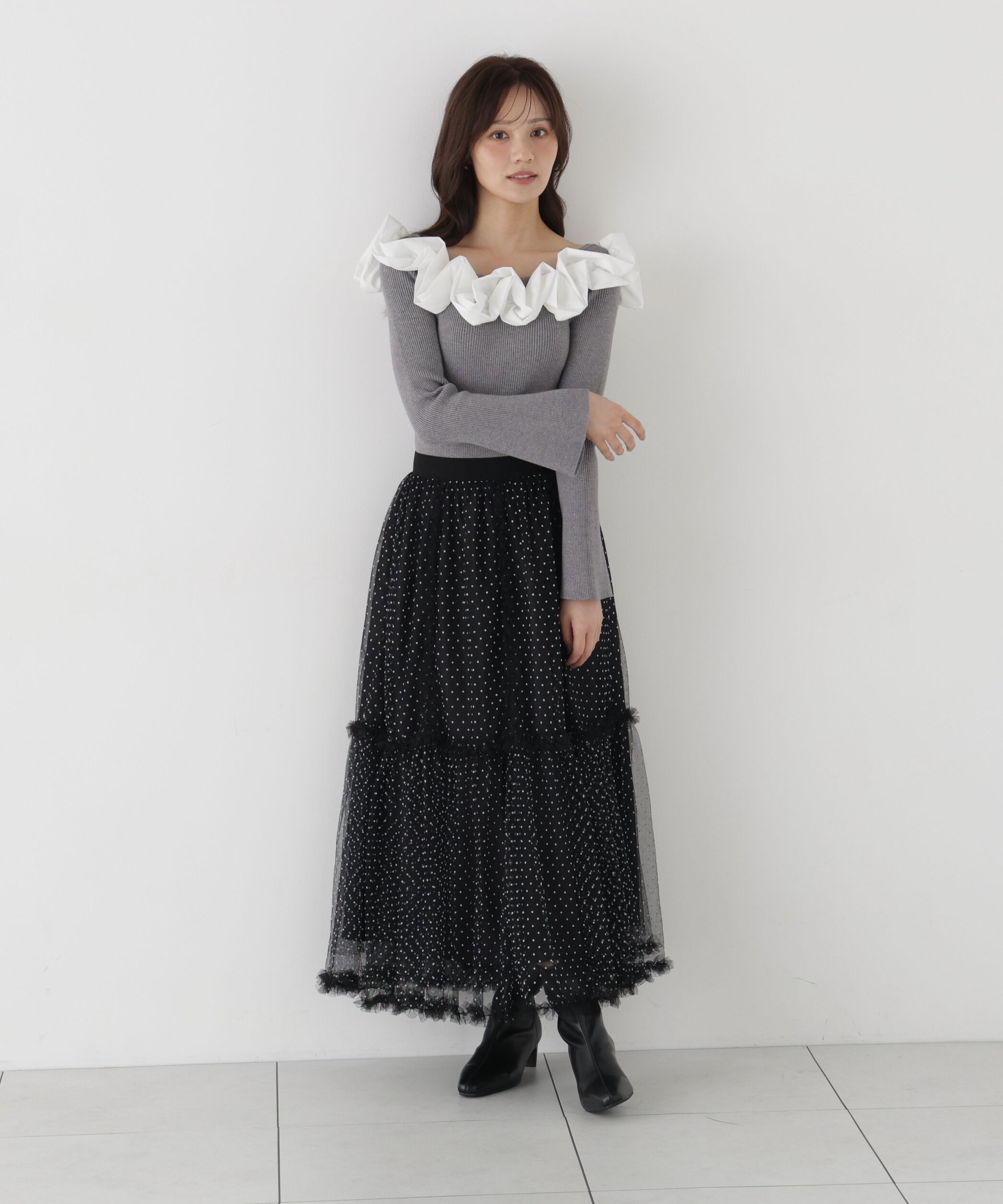 PROPORTION BODY DRESSING「フリルドッキングニット」|ニット・セーター|