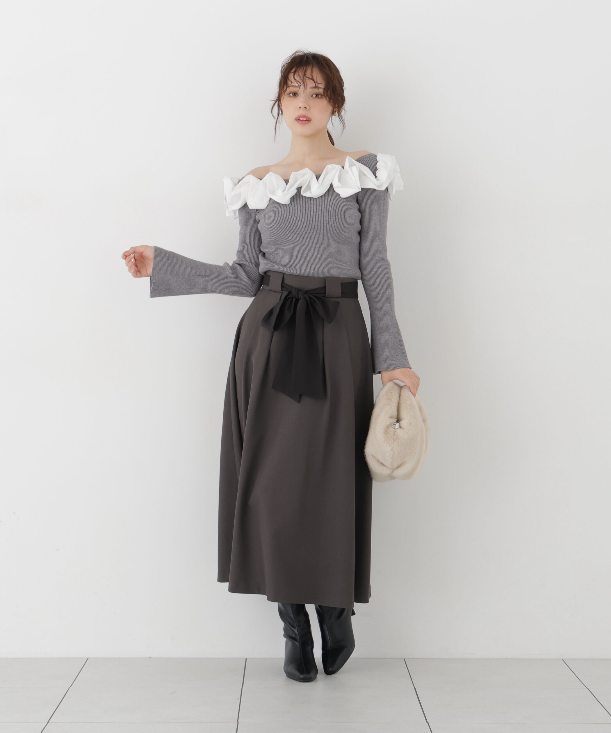 PROPORTION BODY DRESSING「フリルドッキングニット」|ニット・セーター|