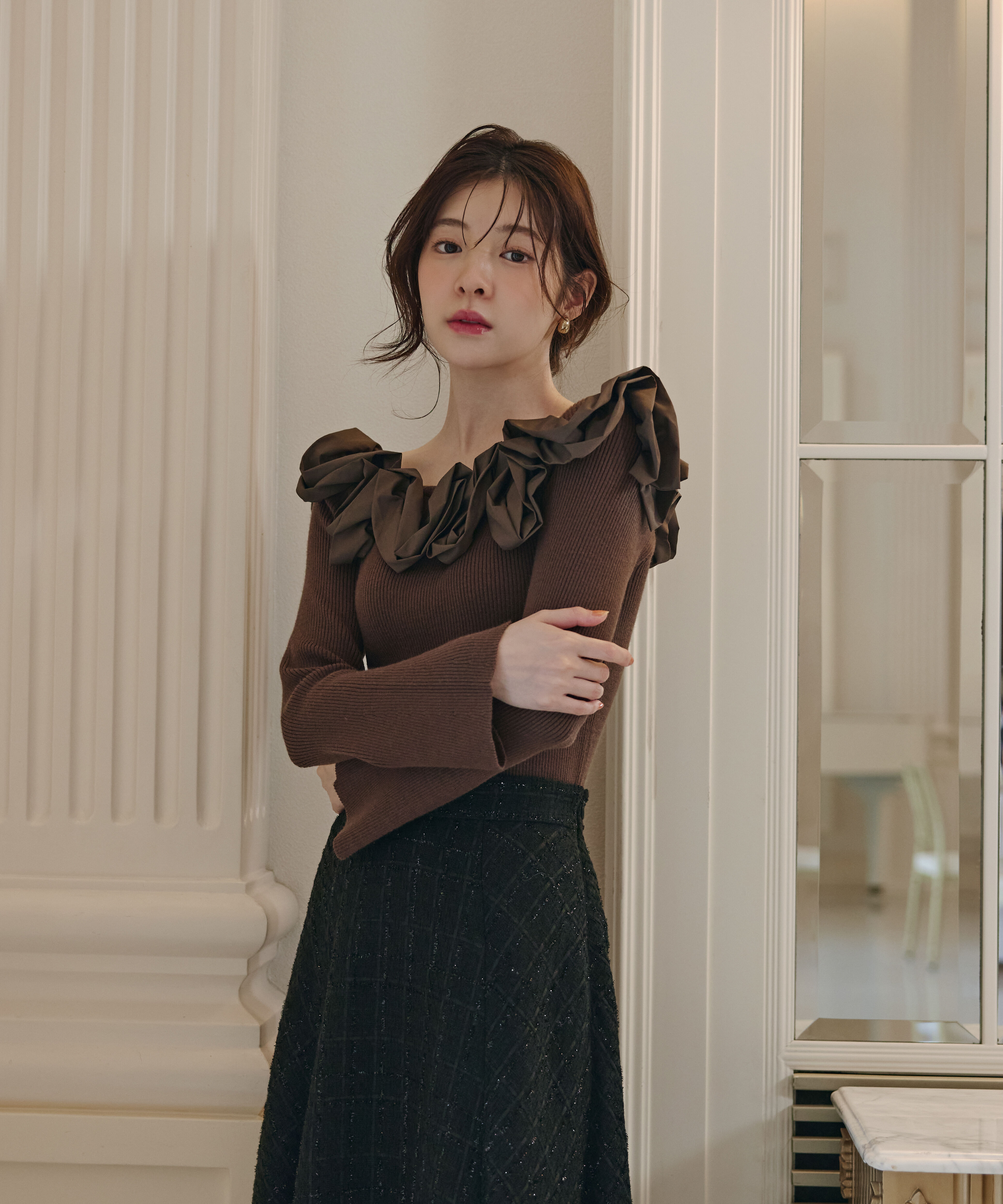 PROPORTION BODY DRESSING「フリルドッキングニット」|ニット・セーター|