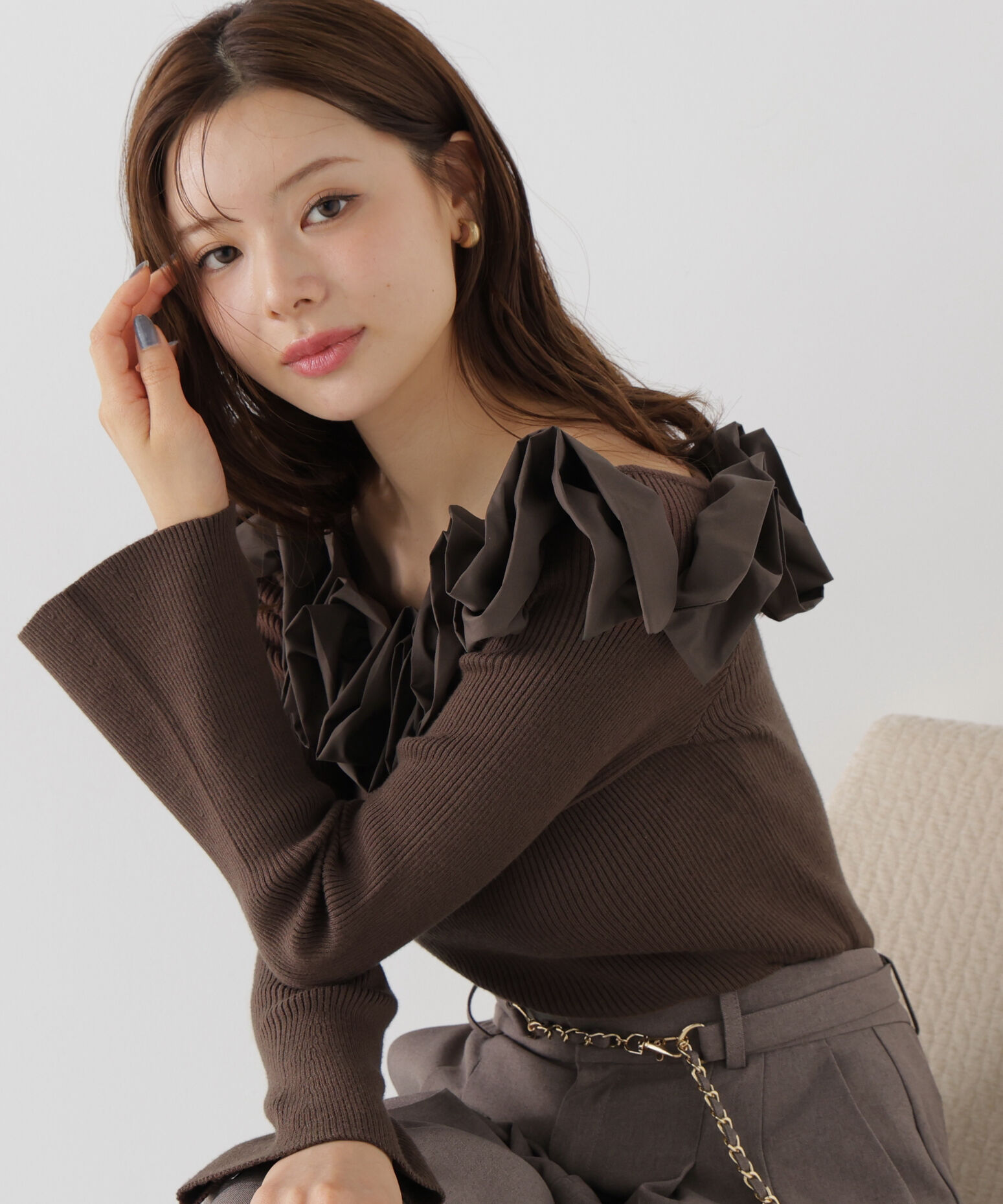 PROPORTION BODY DRESSING「フリルドッキングニット」|ニット・セーター|