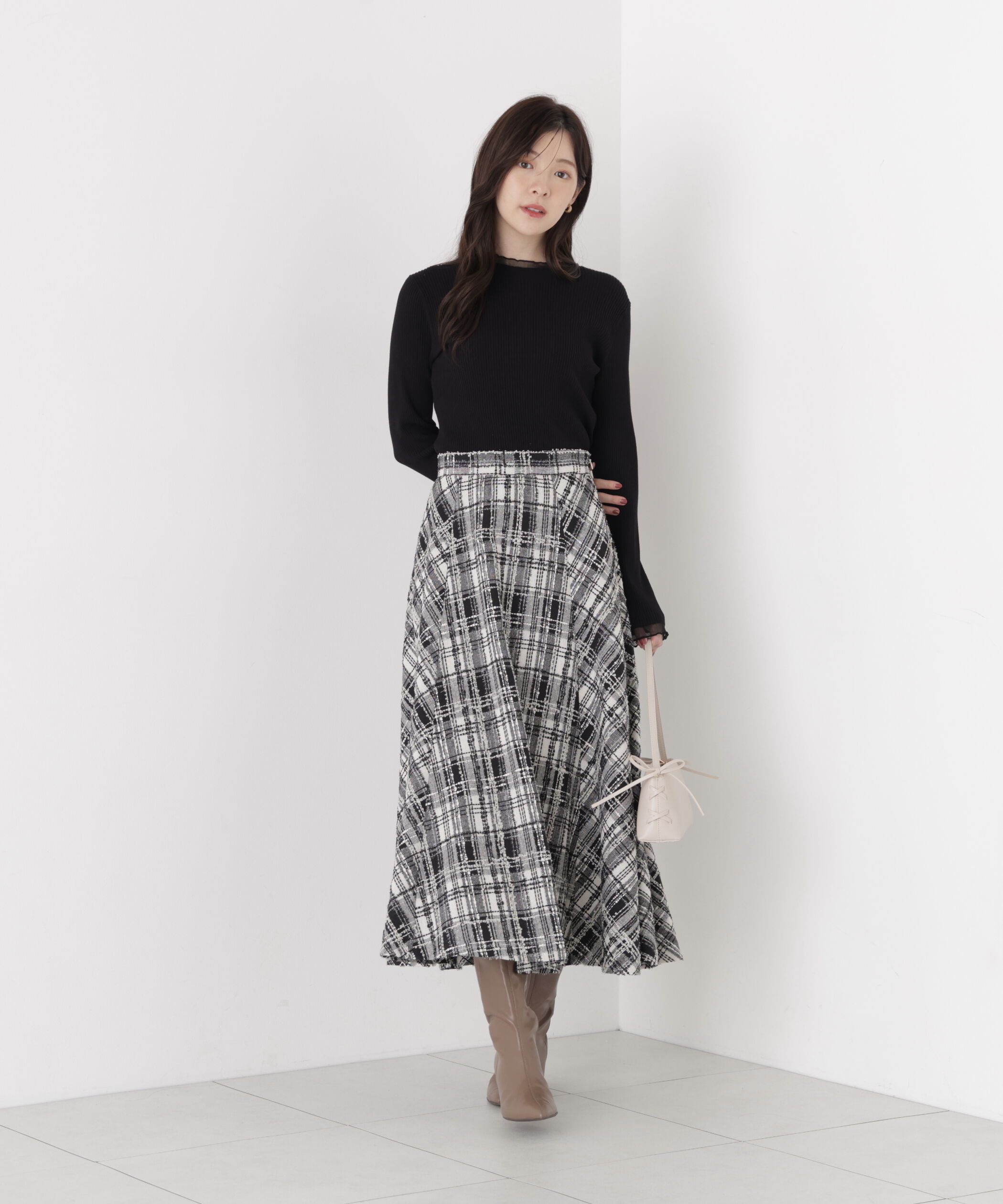 PROPORTION BODY DRESSING「部分シアーレディニット 26AW」|ニット・セーター|