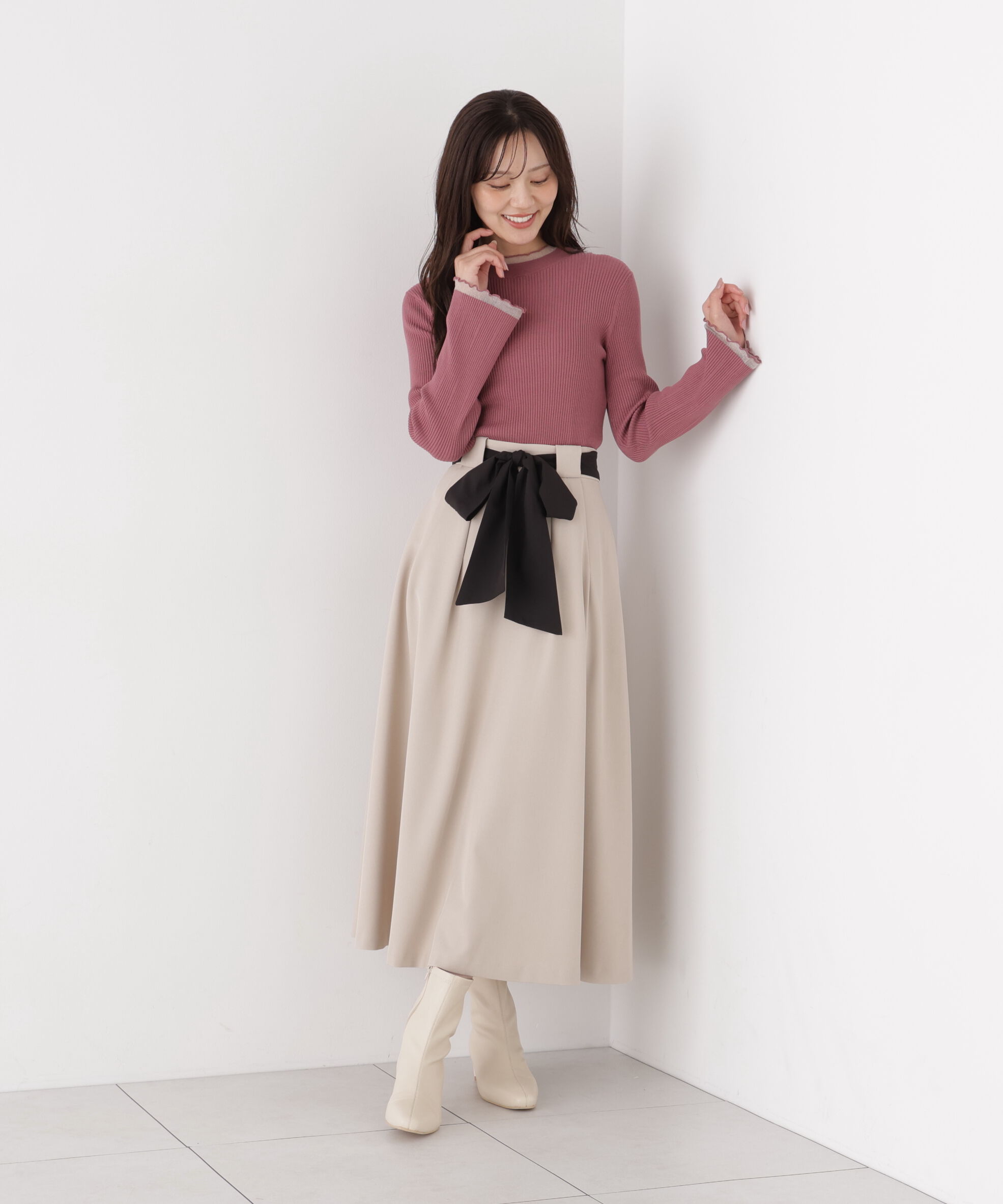 PROPORTION BODY DRESSING「部分シアーレディニット 26AW」|ニット・セーター|