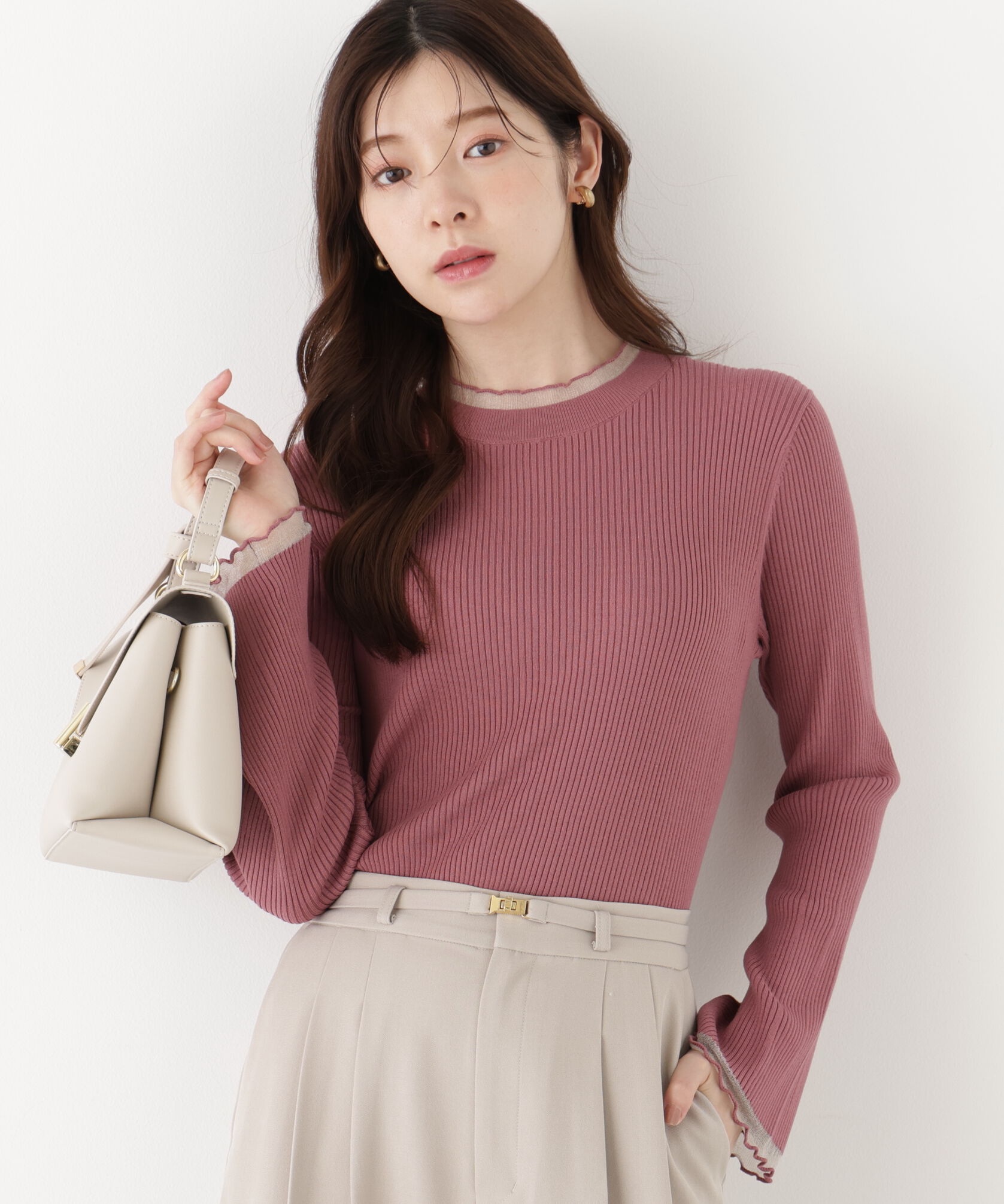 PROPORTION BODY DRESSING「部分シアーレディニット 26AW」|ニット・セーター|