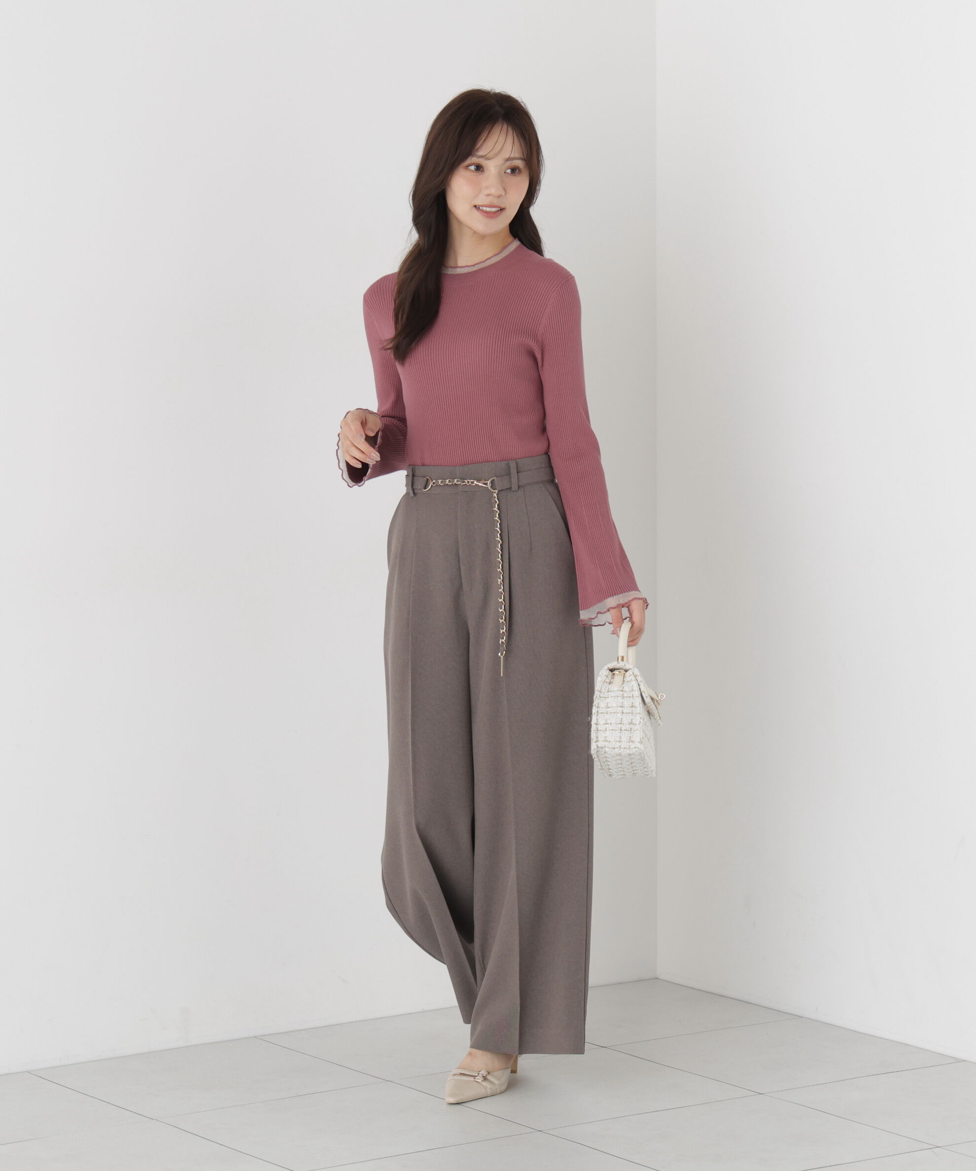 PROPORTION BODY DRESSING「部分シアーレディニット 26AW」|ニット・セーター|