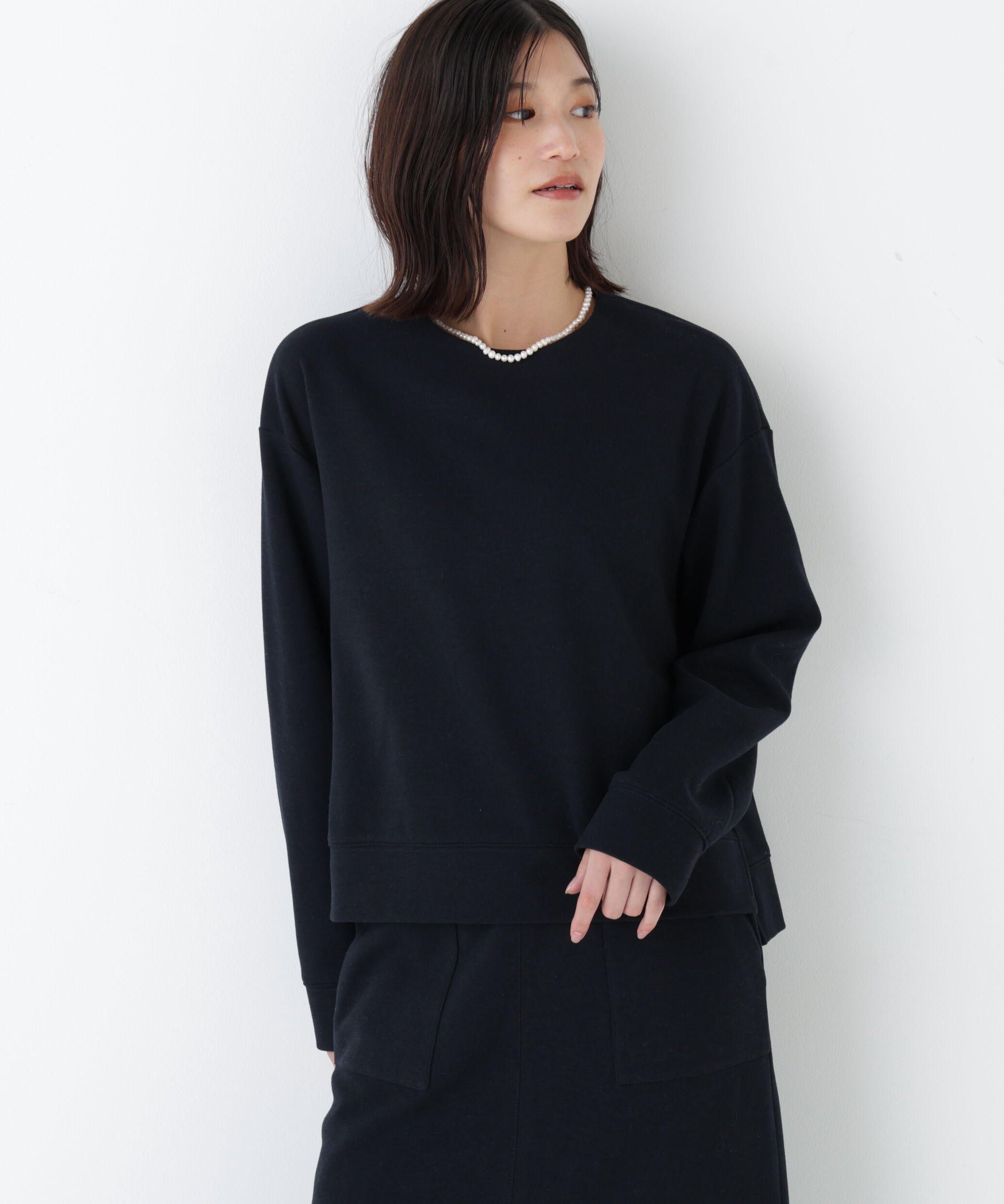  「◆ニードルパンチプルオーバー」|Tシャツ・カットソー|ネイビー