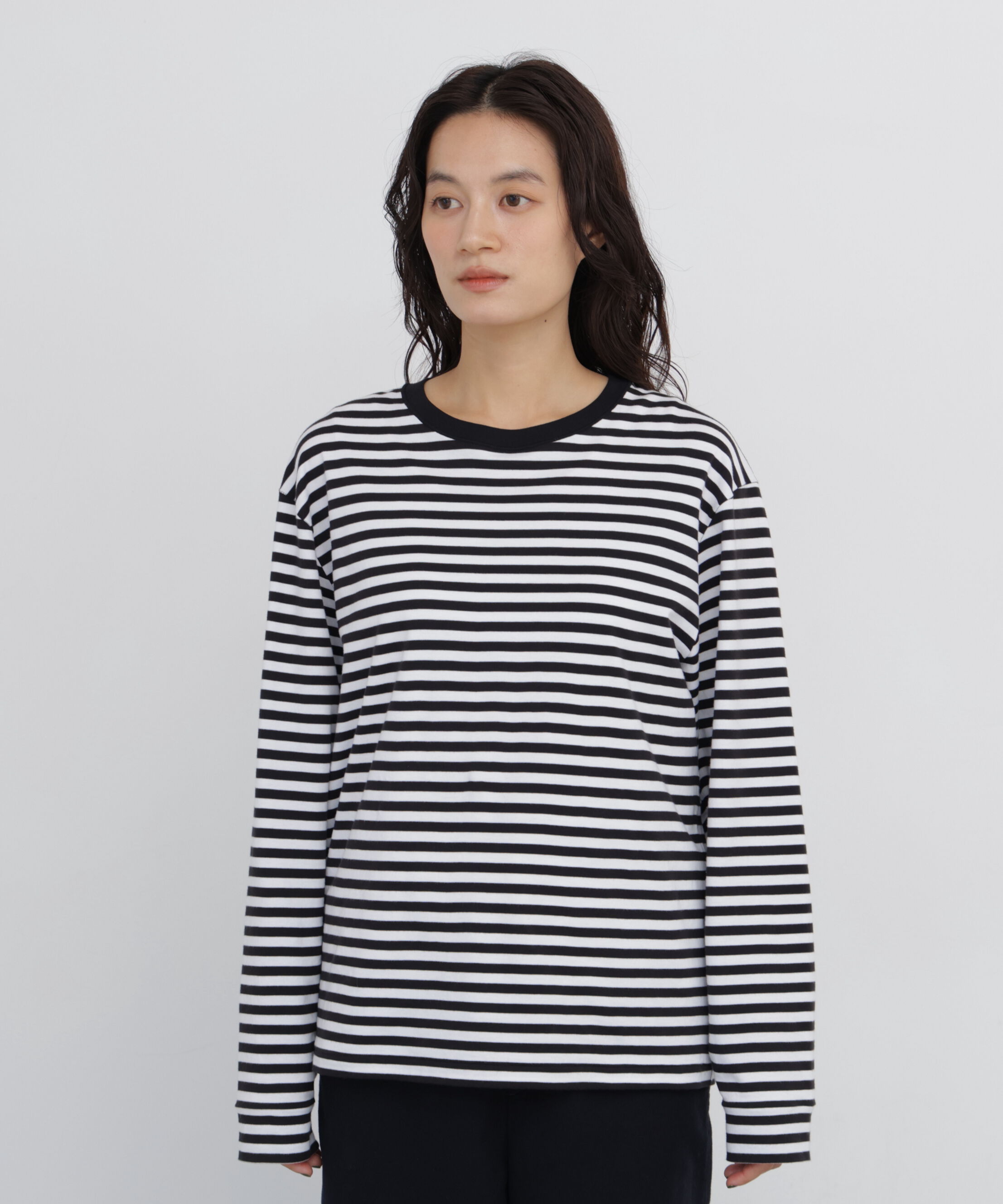  「《定番》コットンスムースボーダーカットソー」|Tシャツ・カットソー|