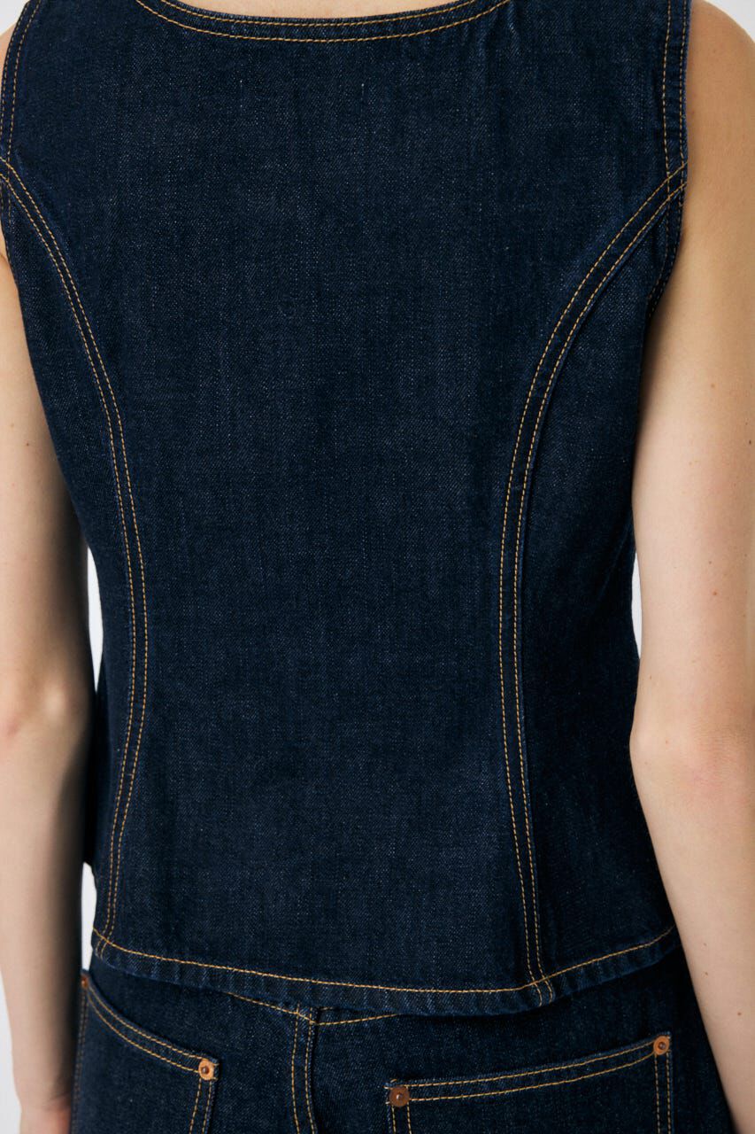 MOUSSY「WAIST FIT デニムベスト」|シャツ・ブラウス|