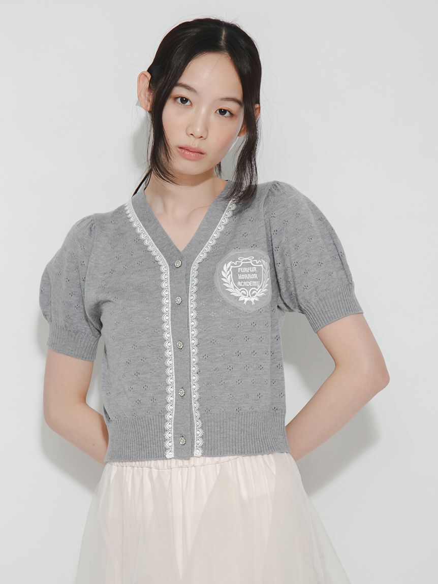 FURFUR「HORROR ACADEMYアイレットニットカーディガン」|カーディガン|GRY