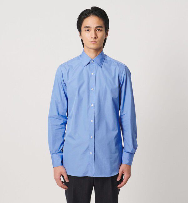 UNITED ARROWS「THOMAS MASON ポプリン ショートポイント レギュラーカラーシャツ」|シャツ・ブラウス|