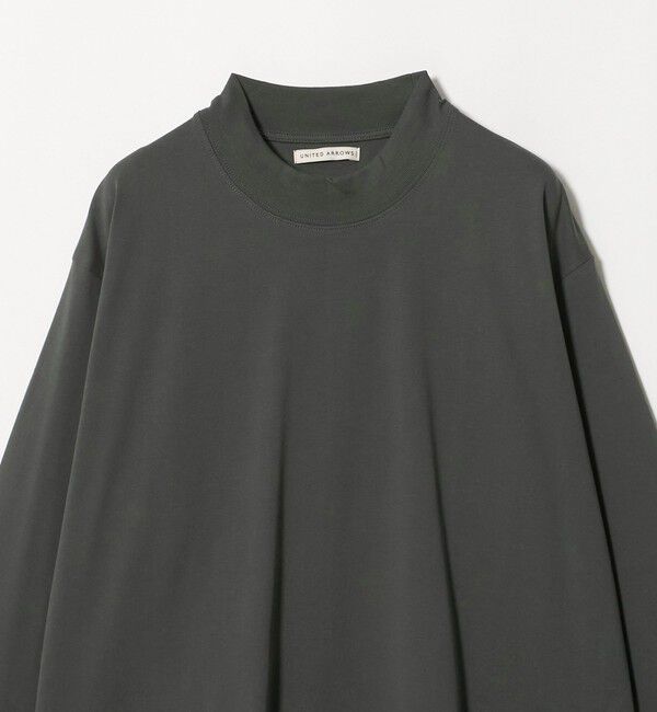 UNITED ARROWS「ALBINI オーガニックコットン モックネック ロングスリーブ Tシャツ 抗菌防臭」|Tシャツ・カットソー|