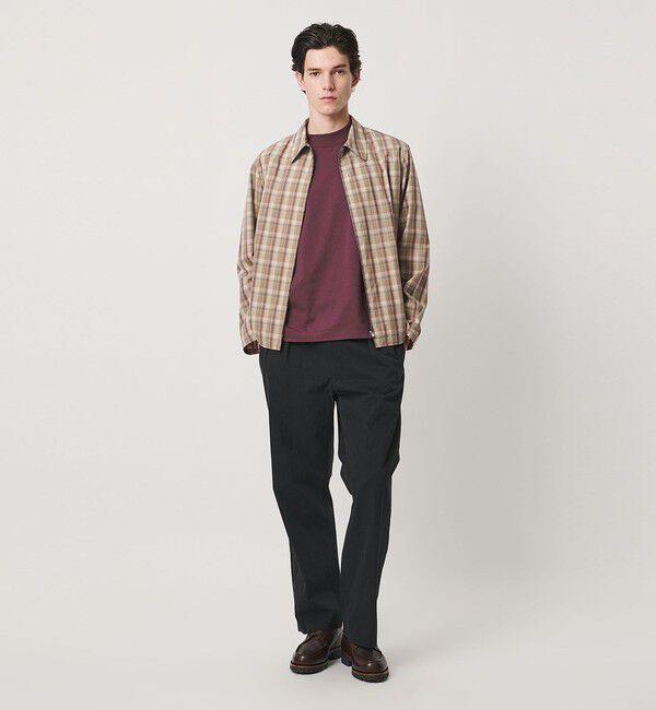 UNITED ARROWS「ALBINI オーガニックコットン モックネック ロングスリーブ Tシャツ 抗菌防臭」|Tシャツ・カットソー|
