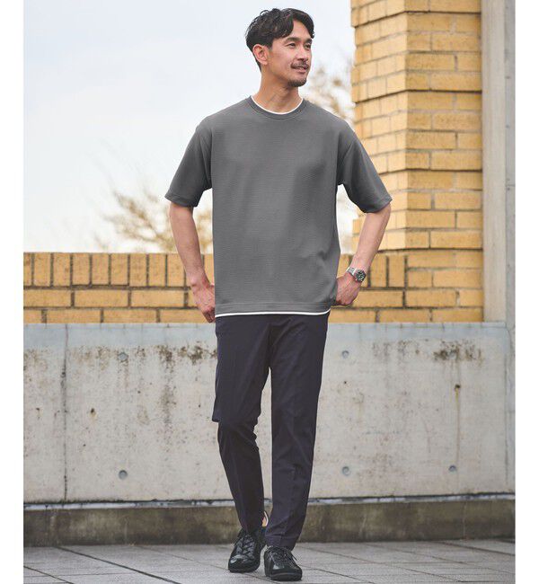 UNITED ARROWS green label relaxing「【WEB限定】JUST fit フェイクレイヤード Tシャツ カットソー -吸水速乾・抗菌-」|Tシャツ・カットソー|