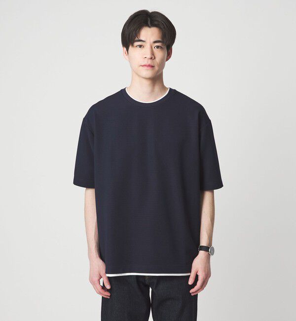 UNITED ARROWS green label relaxing「【WEB限定】JUST fit フェイクレイヤード Tシャツ カットソー -吸水速乾・抗菌-」|Tシャツ・カットソー|