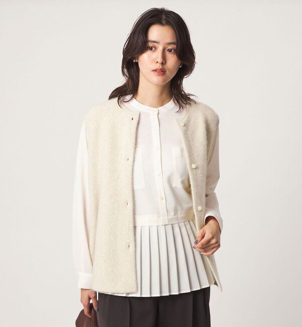 UNITED ARROWS green label relaxing「［size SHORTあり］スソ プリーツ シャツ マシンウォッシャブル 吸水速乾」|シャツ・ブラウス|