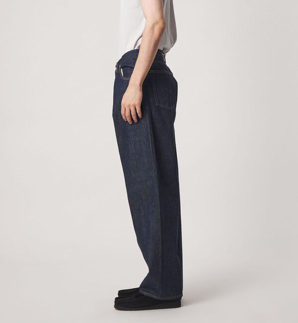 UNITED ARROWS green label relaxing「FINE BASIC スライバー デニム ワイド パンツ」|デニム|