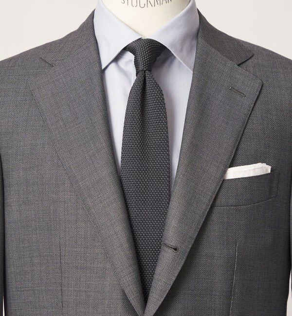 UNITED ARROWS green label relaxing「GLR ポリエステル ウォッシャブル ニット ソリッド ネクタイ ニットタイ」|ネクタイ・蝶ネクタイ|DK.GRAY