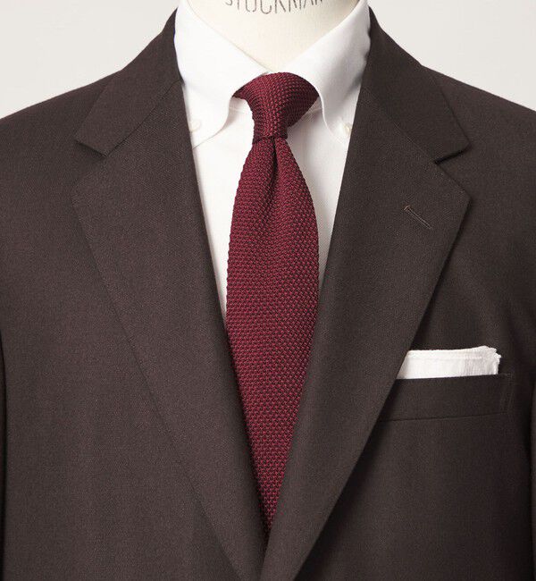 UNITED ARROWS green label relaxing「GLR ポリエステル ウォッシャブル ニット ソリッド ネクタイ ニットタイ」|ネクタイ・蝶ネクタイ|WINE