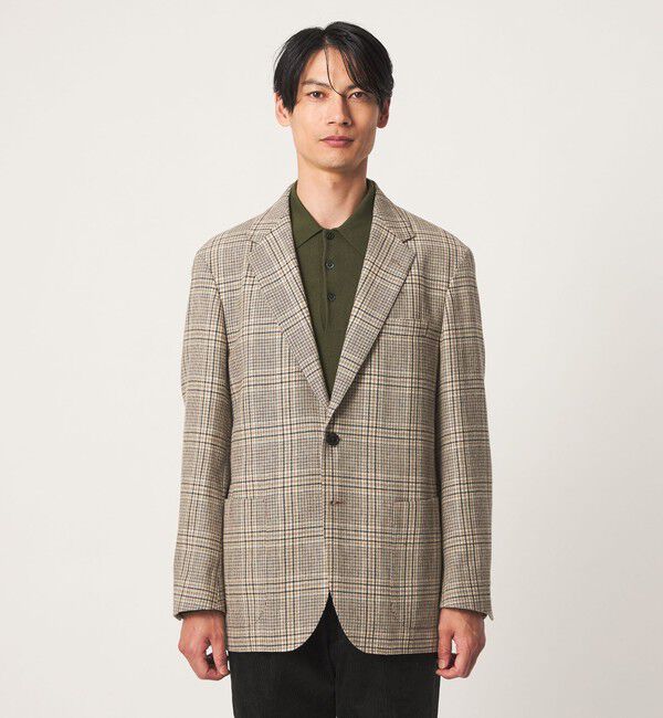 UNITED ARROWS green label relaxing「GLR CLOTH チェック 2B R/RG- ジャケット」|テーラードジャケット|