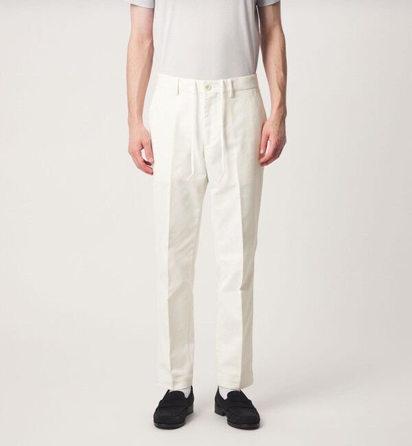 UNITED ARROWS green label relaxing「スマートレッグ ホワイト イージー パンツ -ストレッチ・吸水速乾-」|チノ|