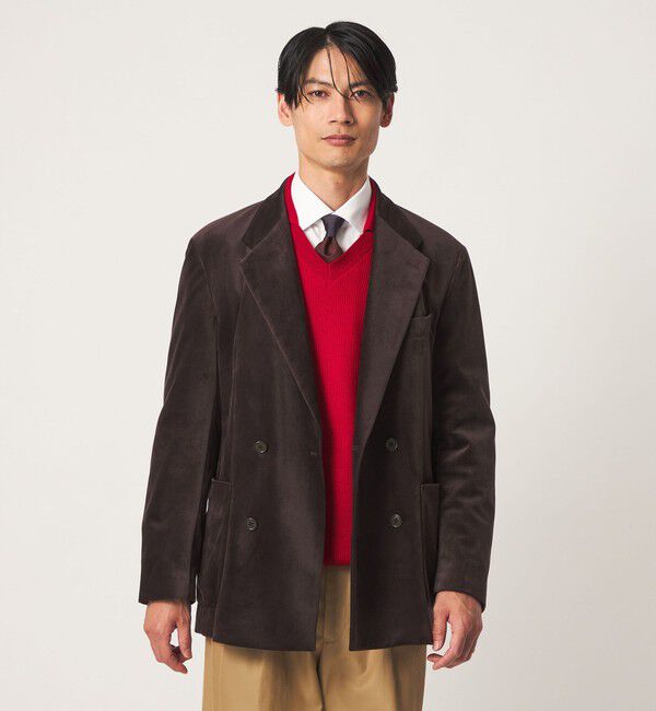 UNITED ARROWS green label relaxing「アゼ Vネック スキッパー ニット ポロシャツ」|ニット・セーター|