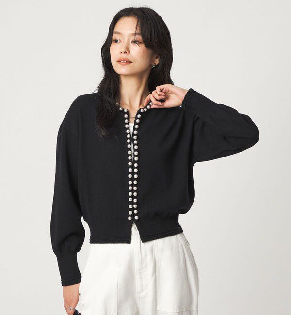 UNITED ARROWS green label relaxing「フェイクパール ボタン カーディガン ウォッシャブル」|カーディガン|