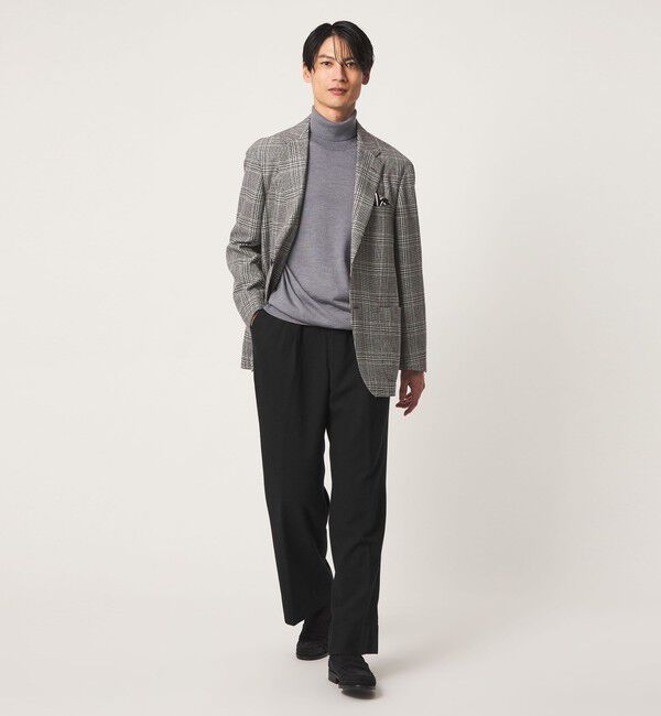UNITED ARROWS green label relaxing「ホームスパン 2プリーツ ワイド スラックス」|スラックス|