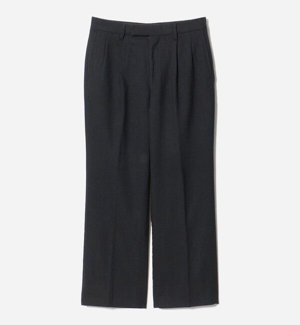 UNITED ARROWS green label relaxing「ホームスパン 2プリーツ ワイド スラックス」|スラックス|