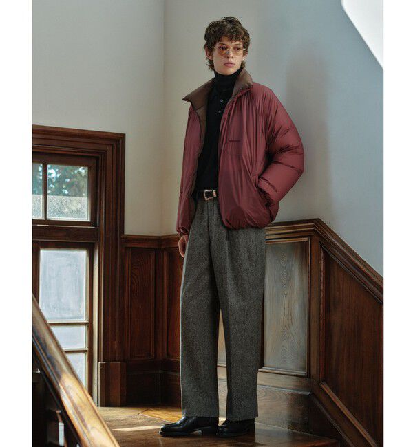UNITED ARROWS green label relaxing「ホームスパン 2プリーツ ワイド スラックス」|スラックス|