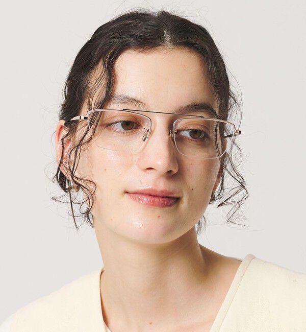 BEAUTY&YOUTH UNITED ARROWS「＜heyep＞ブリッジレス ハーフフレームメガネ」|メガネ|GOLD